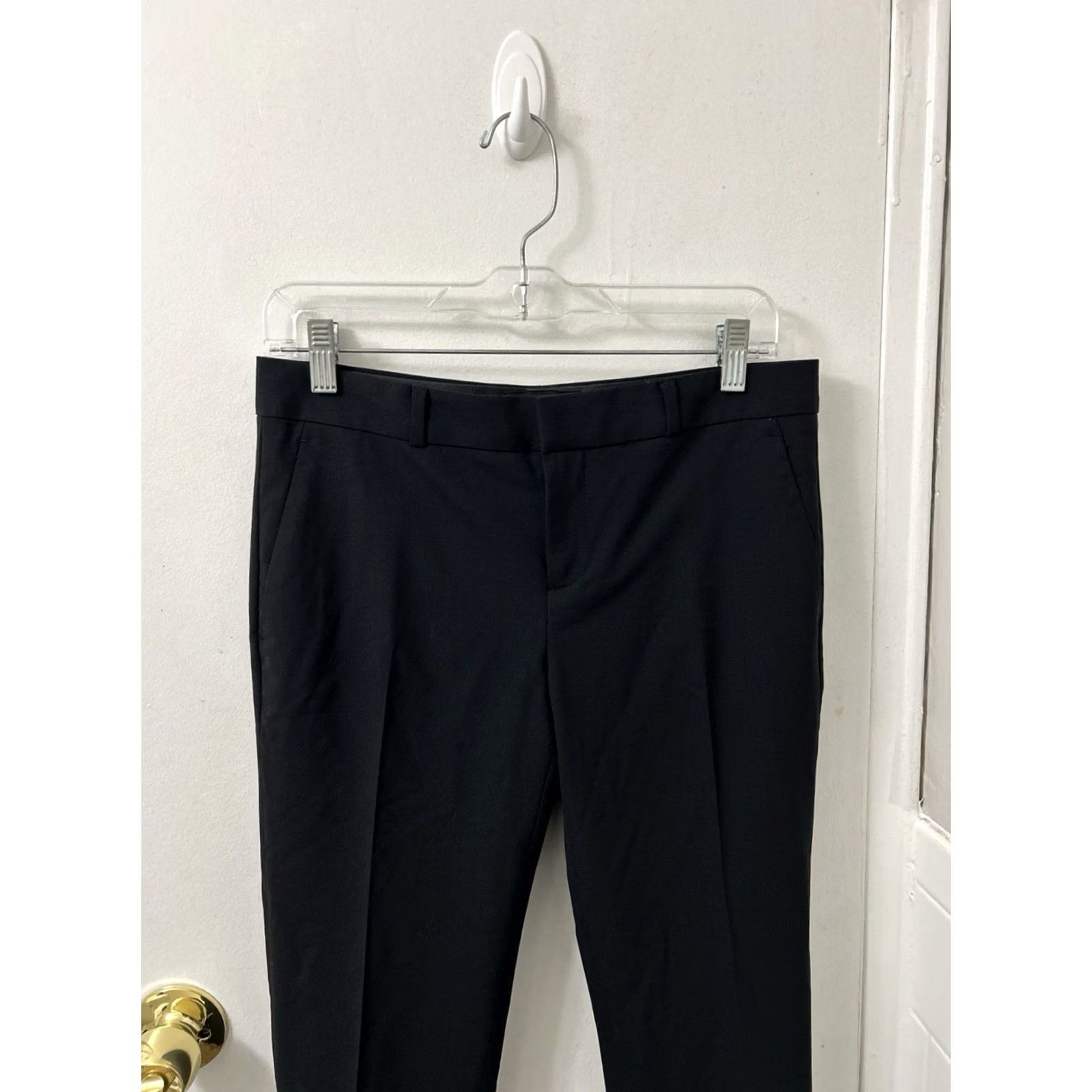 Banana Republic Banana Republic Avery Dress Pants Womens 2x26 Black Wool Blend Ankle Straight Slim Wom ens Size 26" / US 2 / IT 38 - 2 Thumbnail