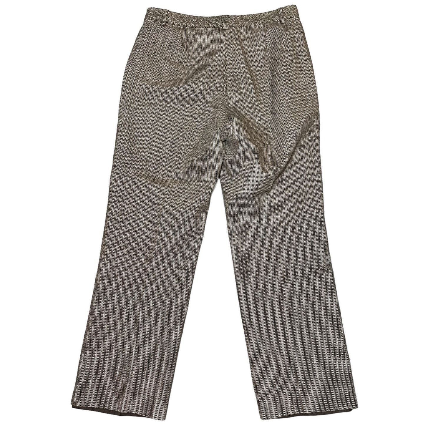L.L. Bean LL Bean Herringbone Twill Trousers Pants Brown Tan Size 12 Size 34" / US 12 / IT 48 - 7 Thumbnail