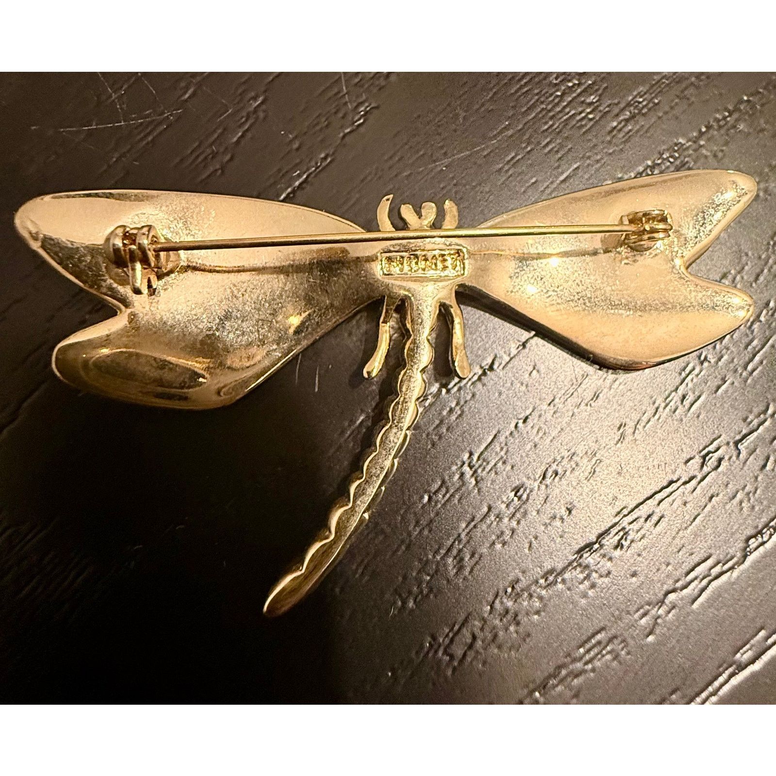 Monet Vintage Dragon Fly Signed Monet Gold Tone Size ONE SIZE - 2 Thumbnail