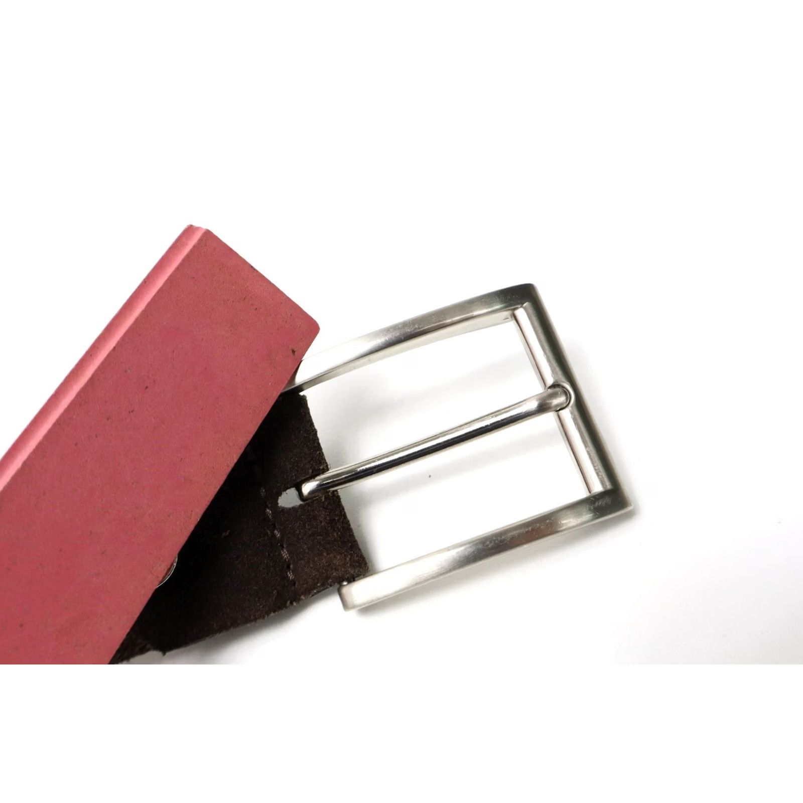 Suitsupply Suitsupply Belt Men 105/42 Real Leather Suede Look Square Buckle Brown Belt Size ONE SIZE - 7 Thumbnail