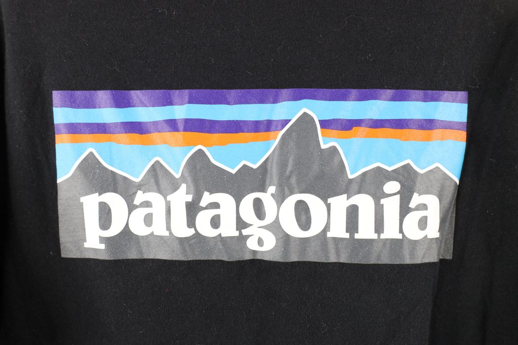 Vintage Patagonia Big Logo Short Sleeve T-Shirt Black AS IS | Grailed