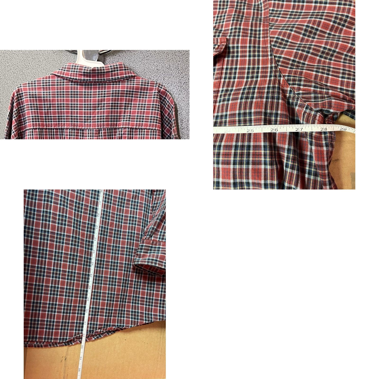 Carhartt Carhartt Mens 3XL Plaid Button-Up Work Shirt Long Sleeve Cotton Red Size US XXL / EU 58 / 5 - 8 Thumbnail
