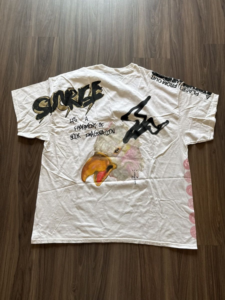 Fragment Design × Kaws × Travis Scott Travis Scott Cactus Jack Utopia Graphic T Shirt XL Cream Size US XL / EU 56 / 4 - 3 Thumbnail