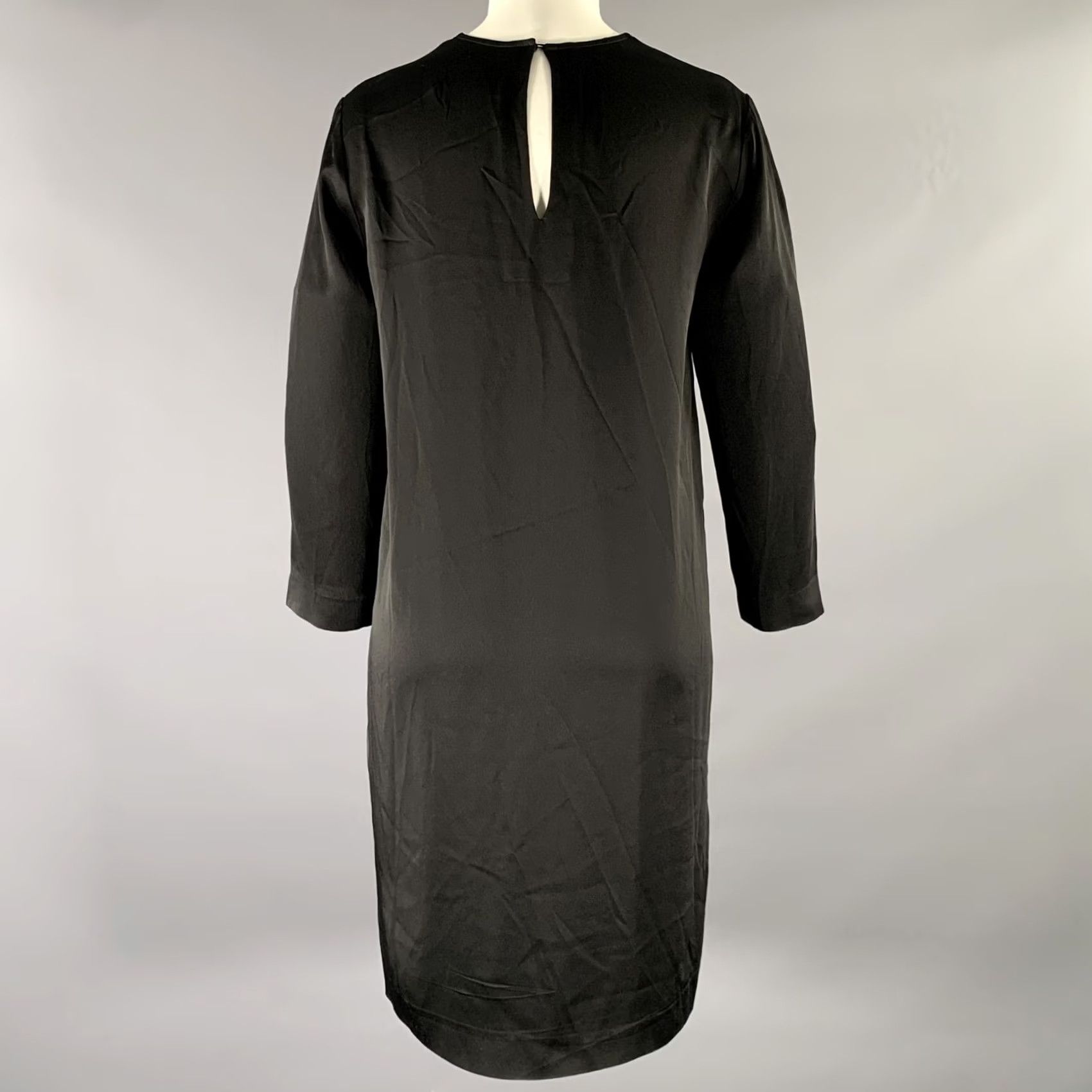 Stella McCartney STELLA McCARTNEY Shirt dress Black White Silk Landscape Knee-Length 4 Womens Size S / US 4 / IT 40 - 4 Thumbnail