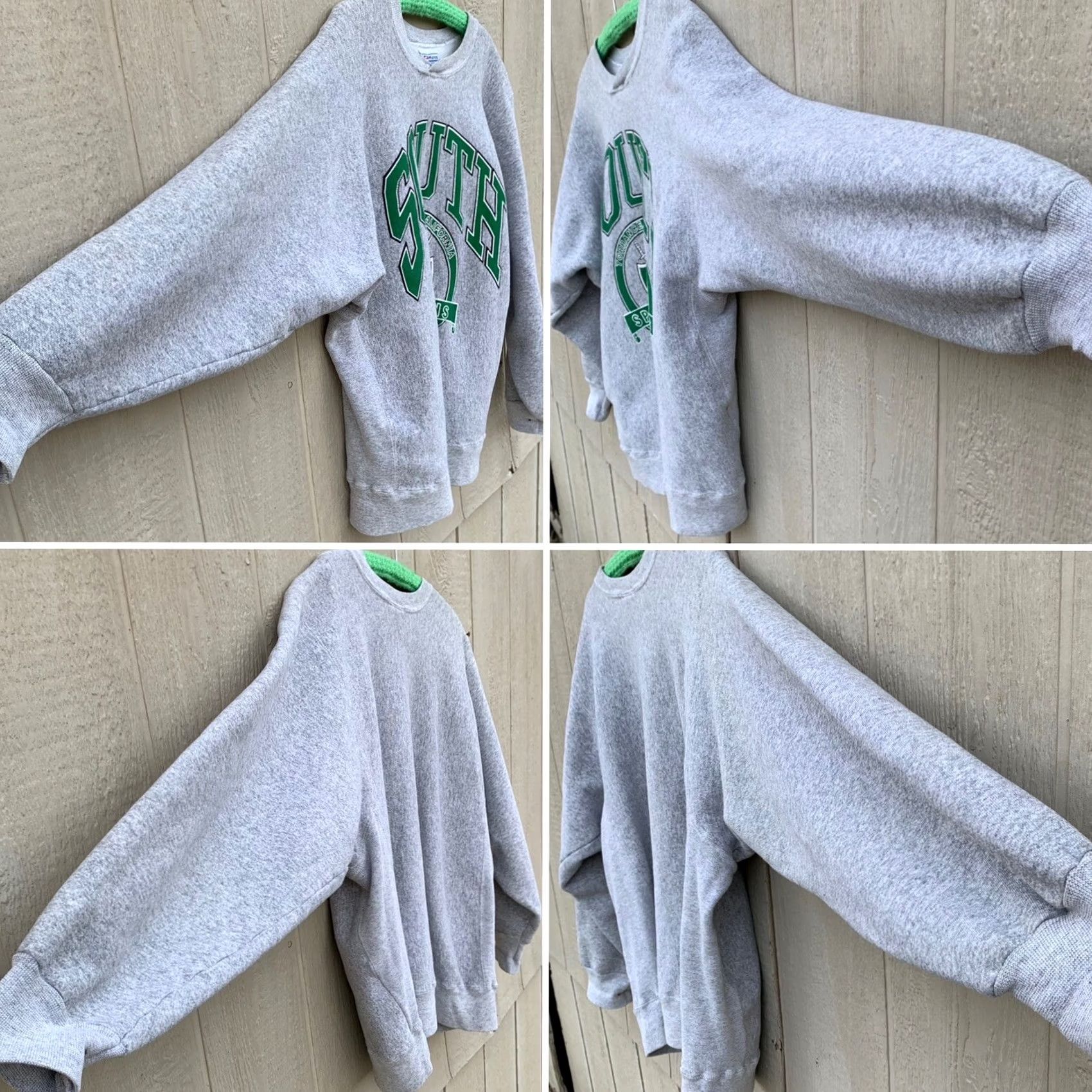 Hanes VINTAGE Hanes Sweatshirt Men L Gray Graphic Print South Spartans Torrance California Made in USA 80s 90s California Themepullover Size US L / EU 52-54 / 3 - 3 Thumbnail