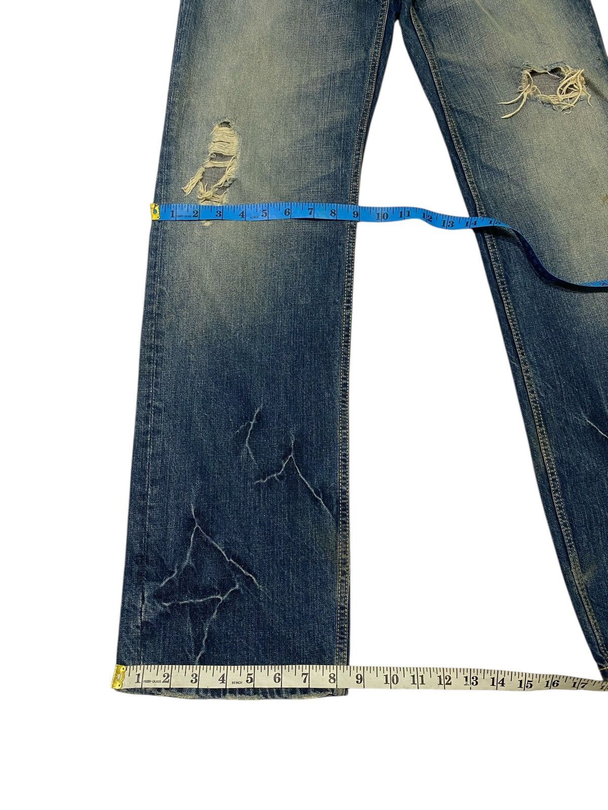 PPFM Japanese brand X ppfm distressed jeans Size US 34 / EU 50 - 11 Thumbnail