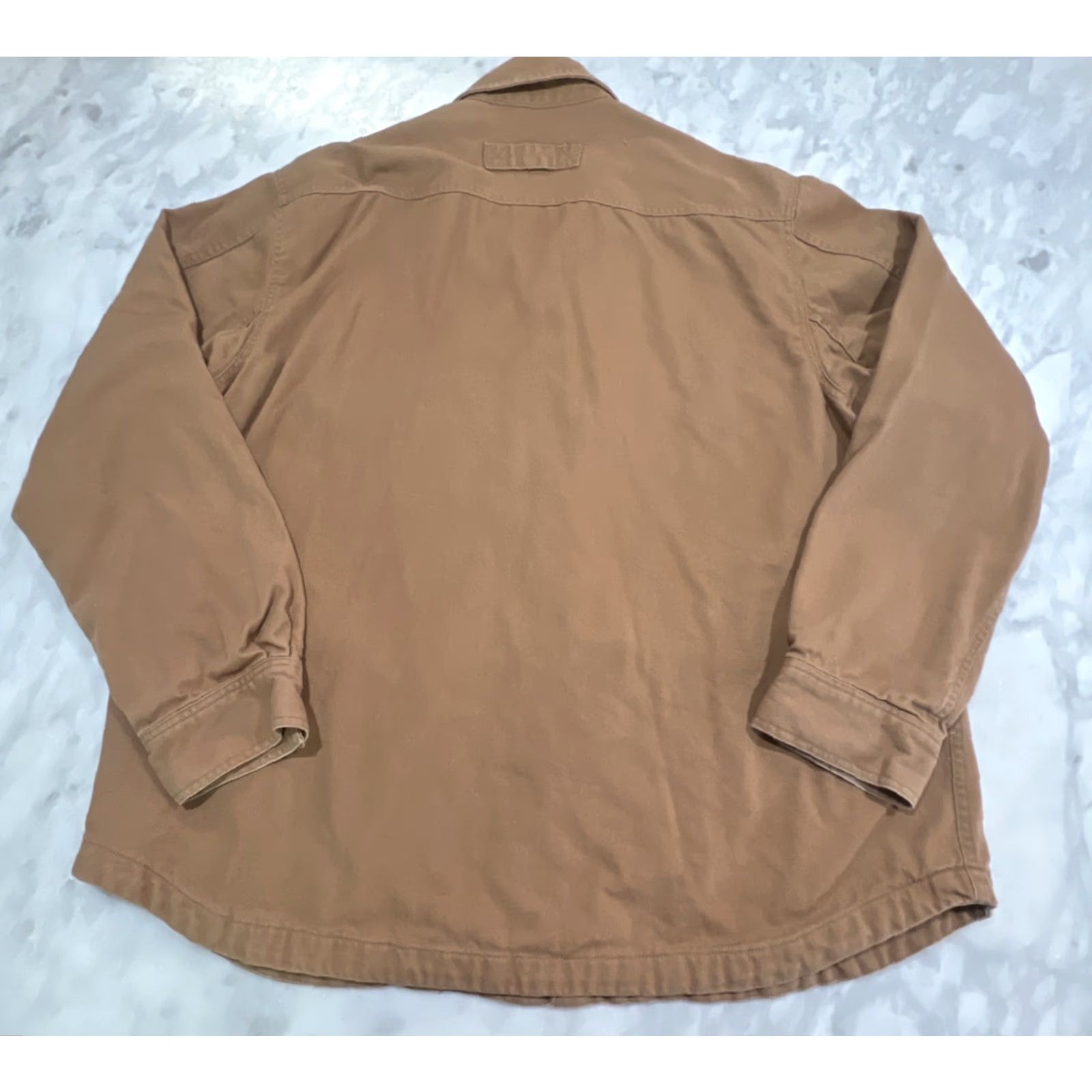 Duluth Trading Company DULUTH TRADING CO Fire Hose Flannel Lined Shirt Men 2XL Brown Cotton Canvas Regular Fit Long Sleeve Snap Collar Robusto Durable Workwear 90s? Size US XXL / EU 58 / 5 - 5 Thumbnail