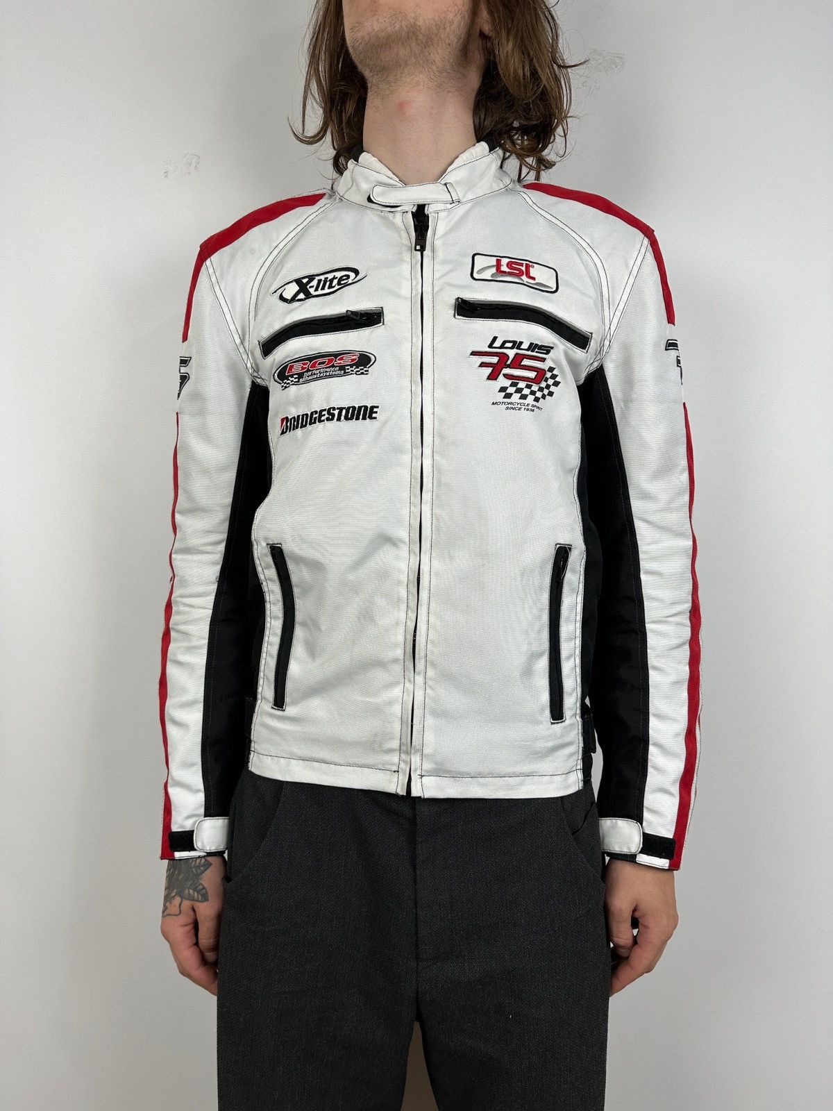 Vintage Vintage Bridgestone Louis 75 Motorcycle Racing Jacket Size US L / EU 52-54 / 3 - 2 Thumbnail