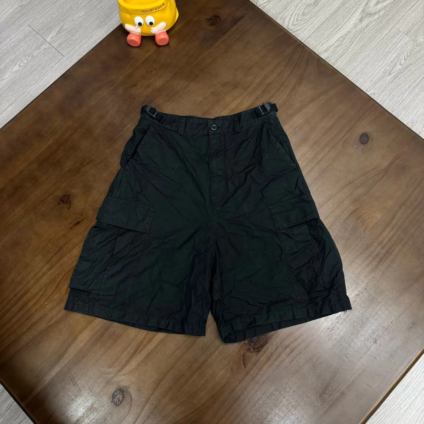 Balenciaga Black Cargo Shorts with Side Pockets Size US 32 / EU 48 - 1 Thumbnail