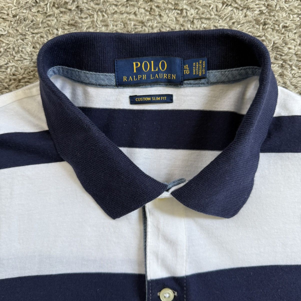 Polo Ralph Lauren 🔴Polo Ralph Lauren Shirt Size XL White Blue Stripes Pony Size US XL / EU 56 / 4 - 8 Thumbnail
