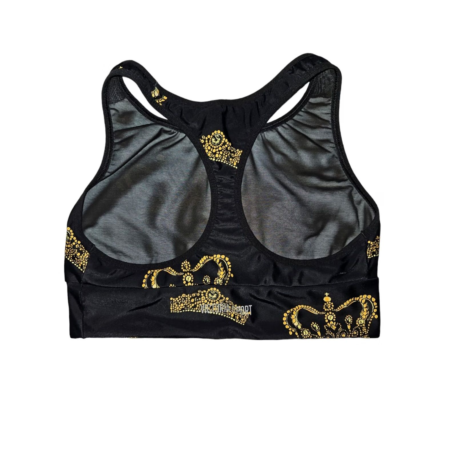 Victoria's Secret Victoria Sport Bra Women's Medium Black RacerBack Casual Active Size ONE SIZE - 4 Thumbnail