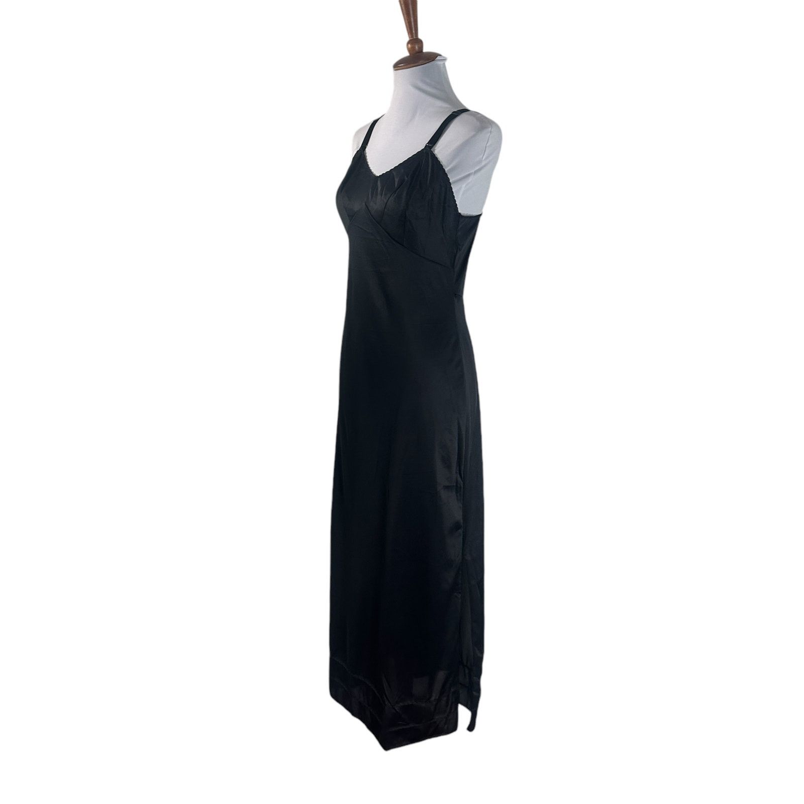 Vintage Vintage 1960s Black Wondermaid Full Maxi Slip Chemise 32 XS Size XS / US 0-2 / IT 36-38 - 7 Thumbnail