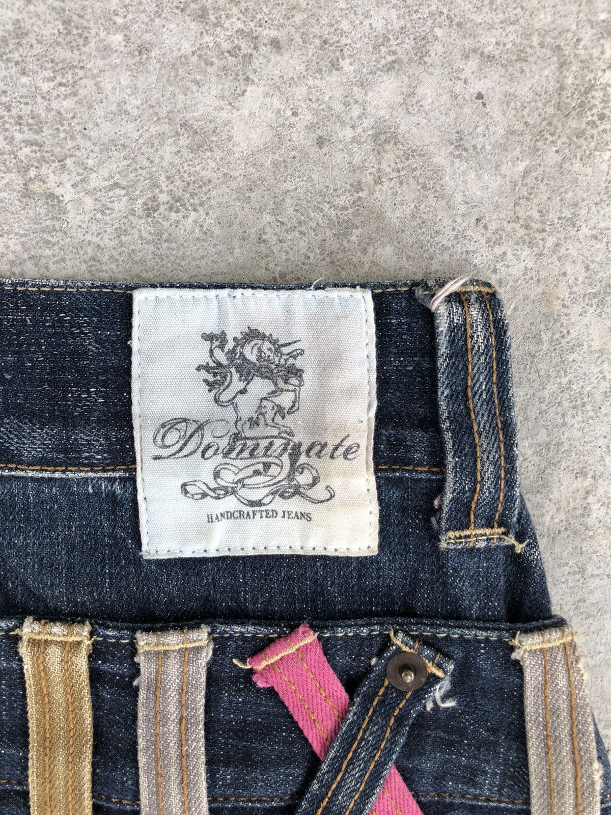 Hysteric Glamour Japanese Dominate Handcrafted Double Waist Distressed Jeans Size US 33 - 14 Thumbnail