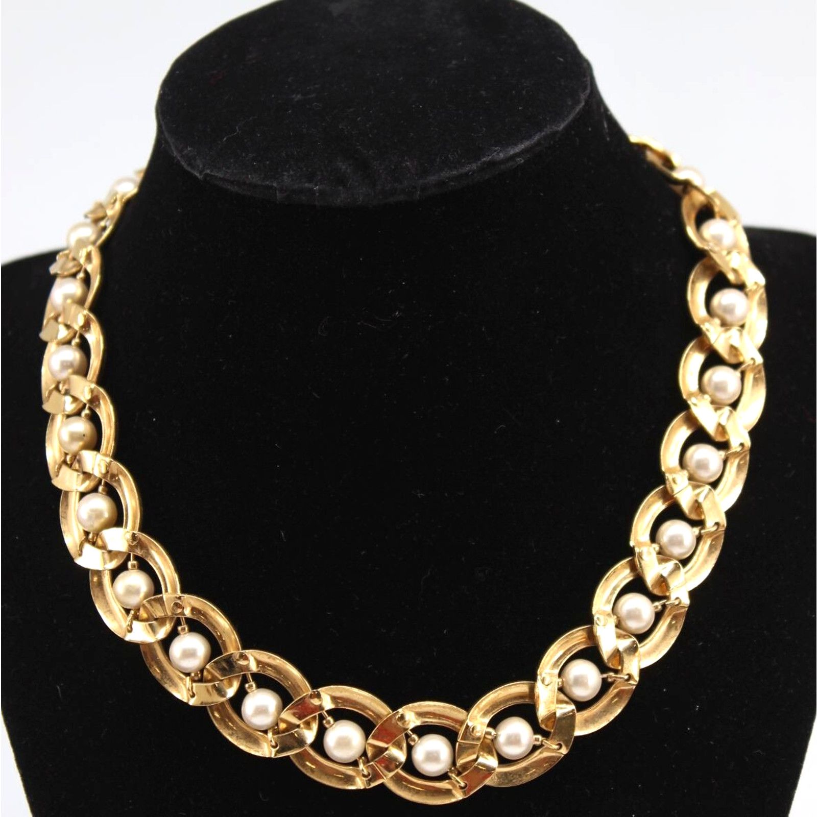 Other Napier Mid Century Necklace Bracelet Set Gold Tone Pearls Size ONE SIZE - 4 Thumbnail