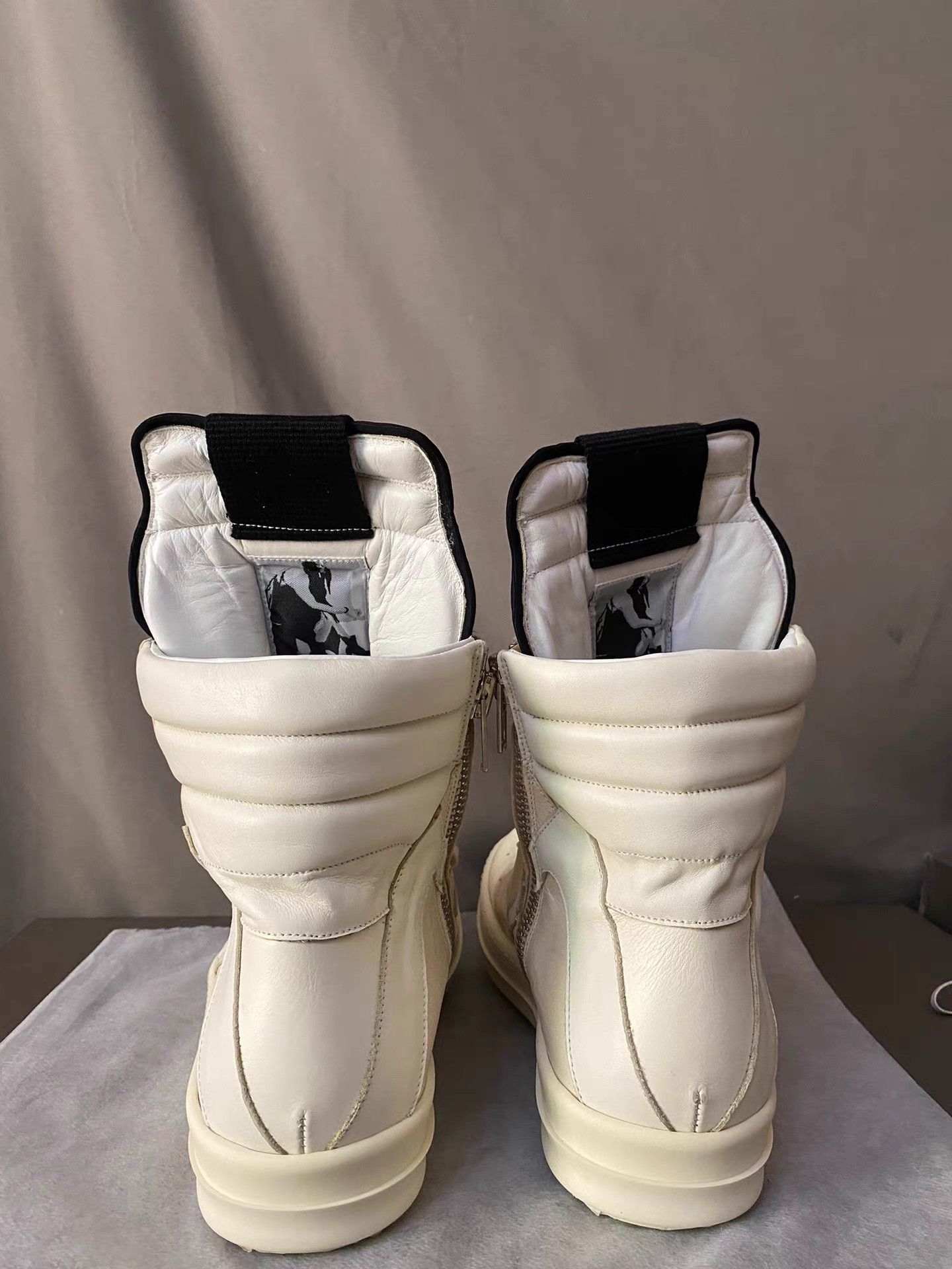 Rick Owens Rick Owens mainline white leather reverse triangle sneakers Size US 8 / EU 41 - 3 Thumbnail
