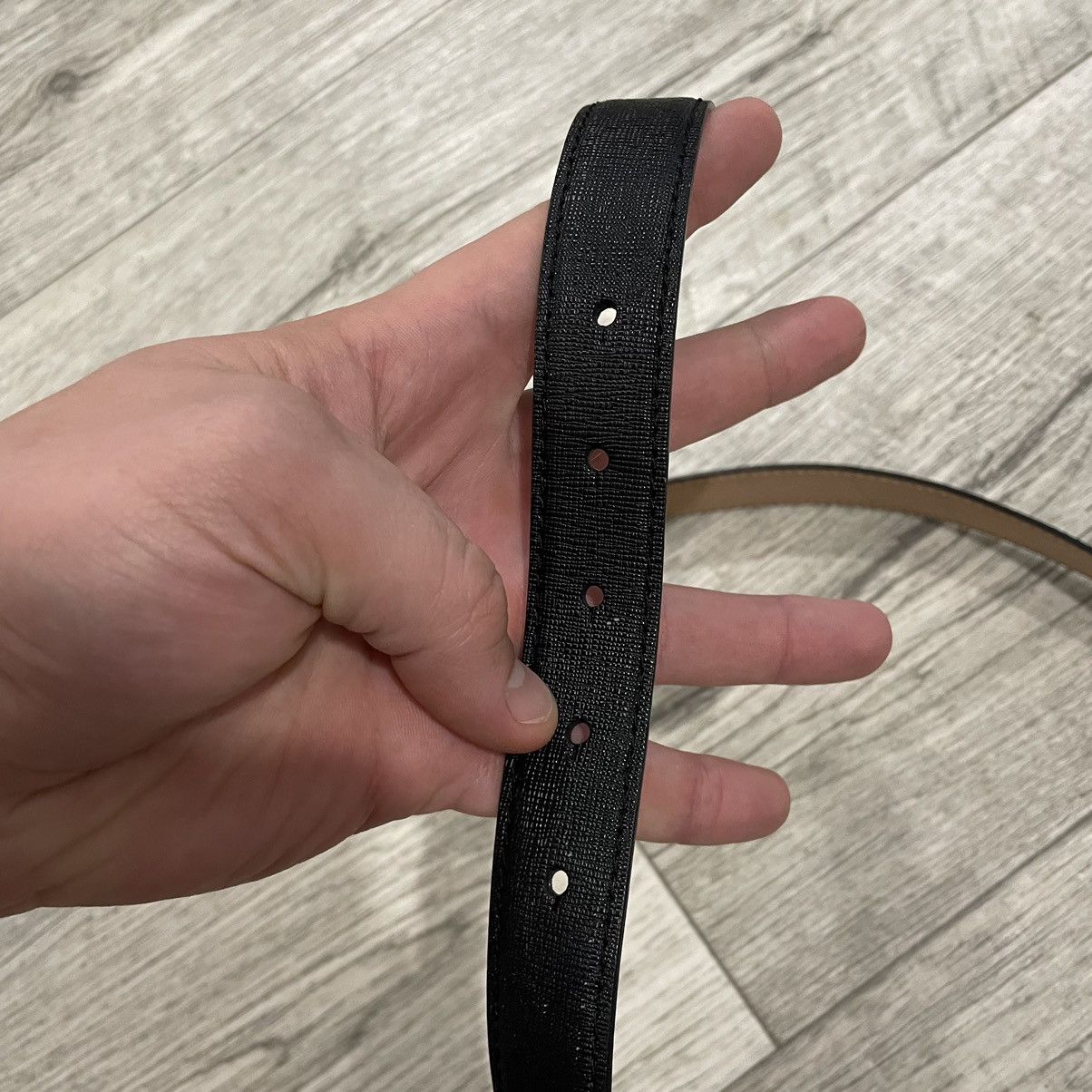 Designer × Fendi 102 cm Fendi FF Logo Buckle Belt leather black gold Size ONE SIZE - 9 Thumbnail