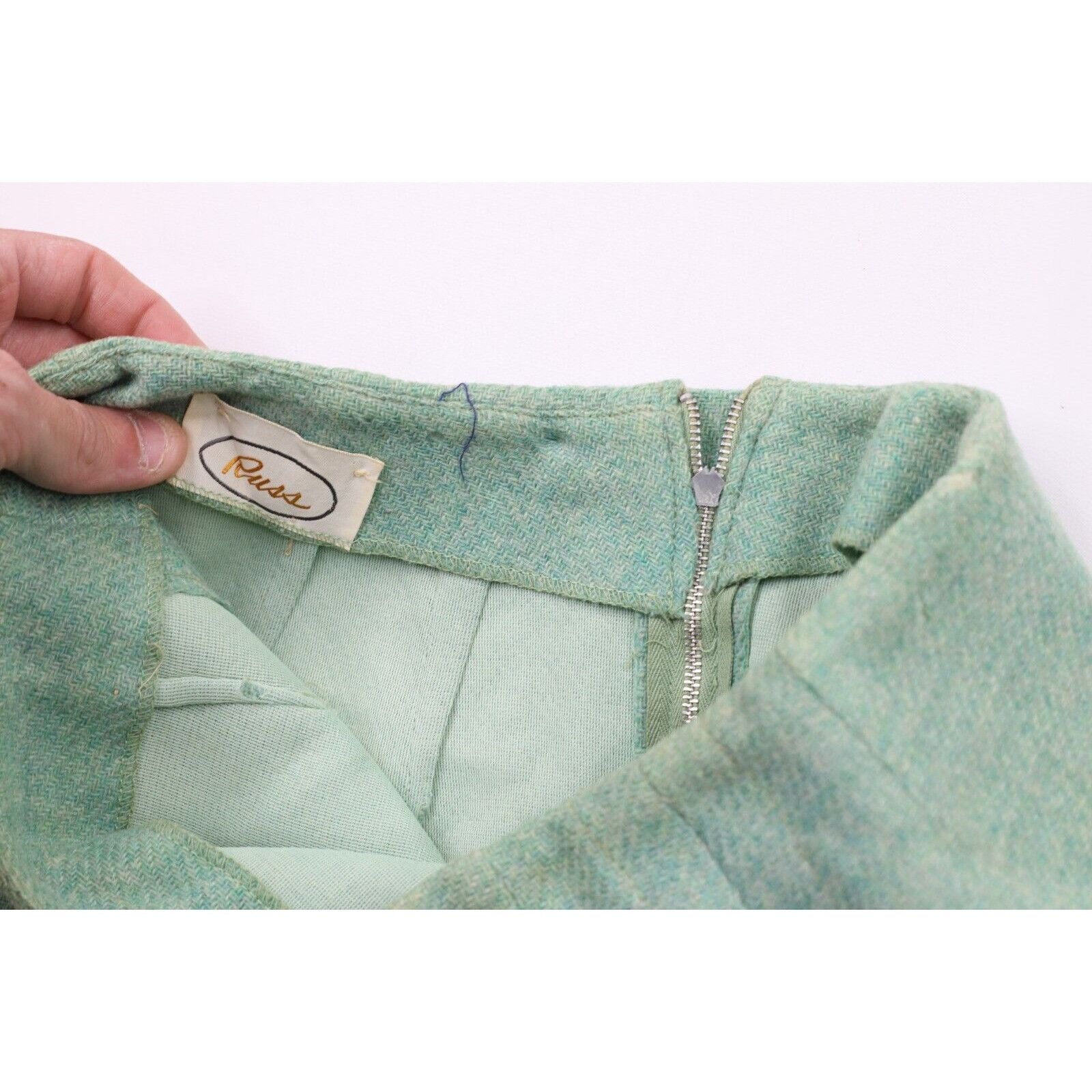 Vintage Vintage 60s 70s Streetwear Wool Tweed Pencil Skirt Size 26" / US 2 / IT 38 - 9 Thumbnail