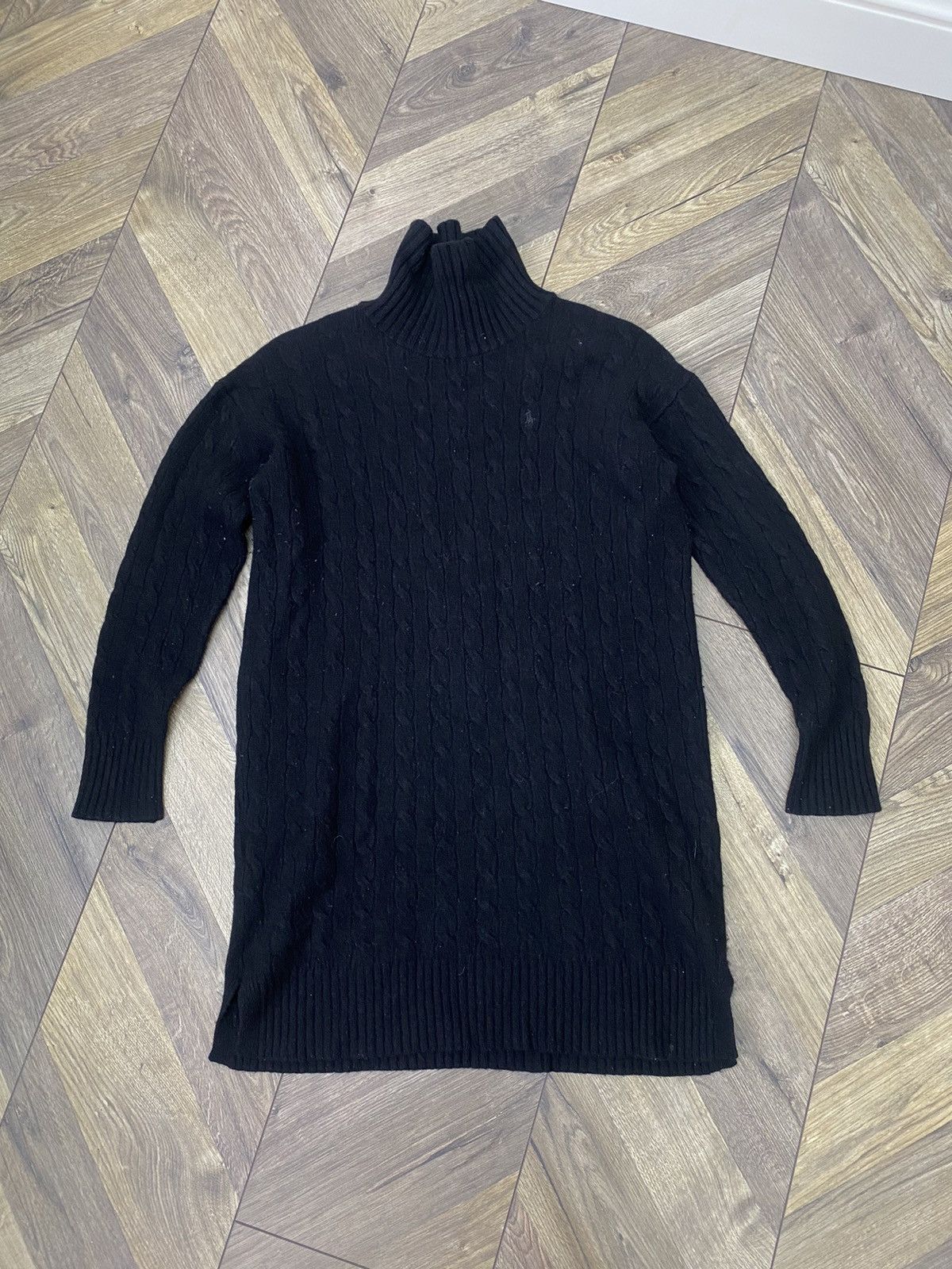 Polo Ralph Lauren × Vintage Vintage Polo Ralph Lauren Wool & Cashmere Cable Knit Dress Size L / US 10 / IT 46 - 2 Thumbnail