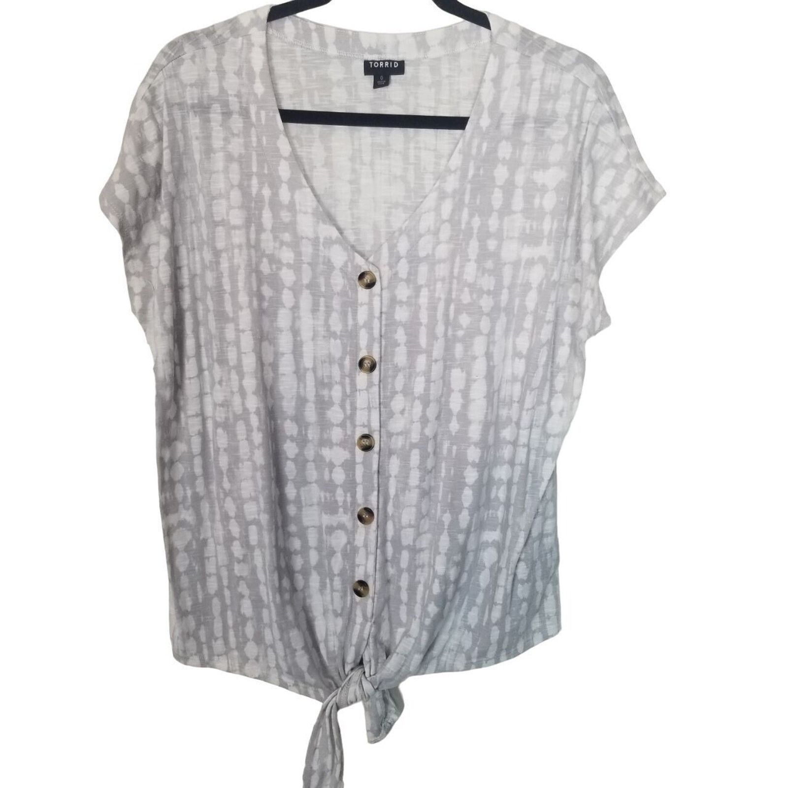 Corridor Torrid Women Tie Dye Slub Tie Front Dolman Midi Tee Size 0X Size XL / US 12-14 / IT 48-50 - 2 Thumbnail
