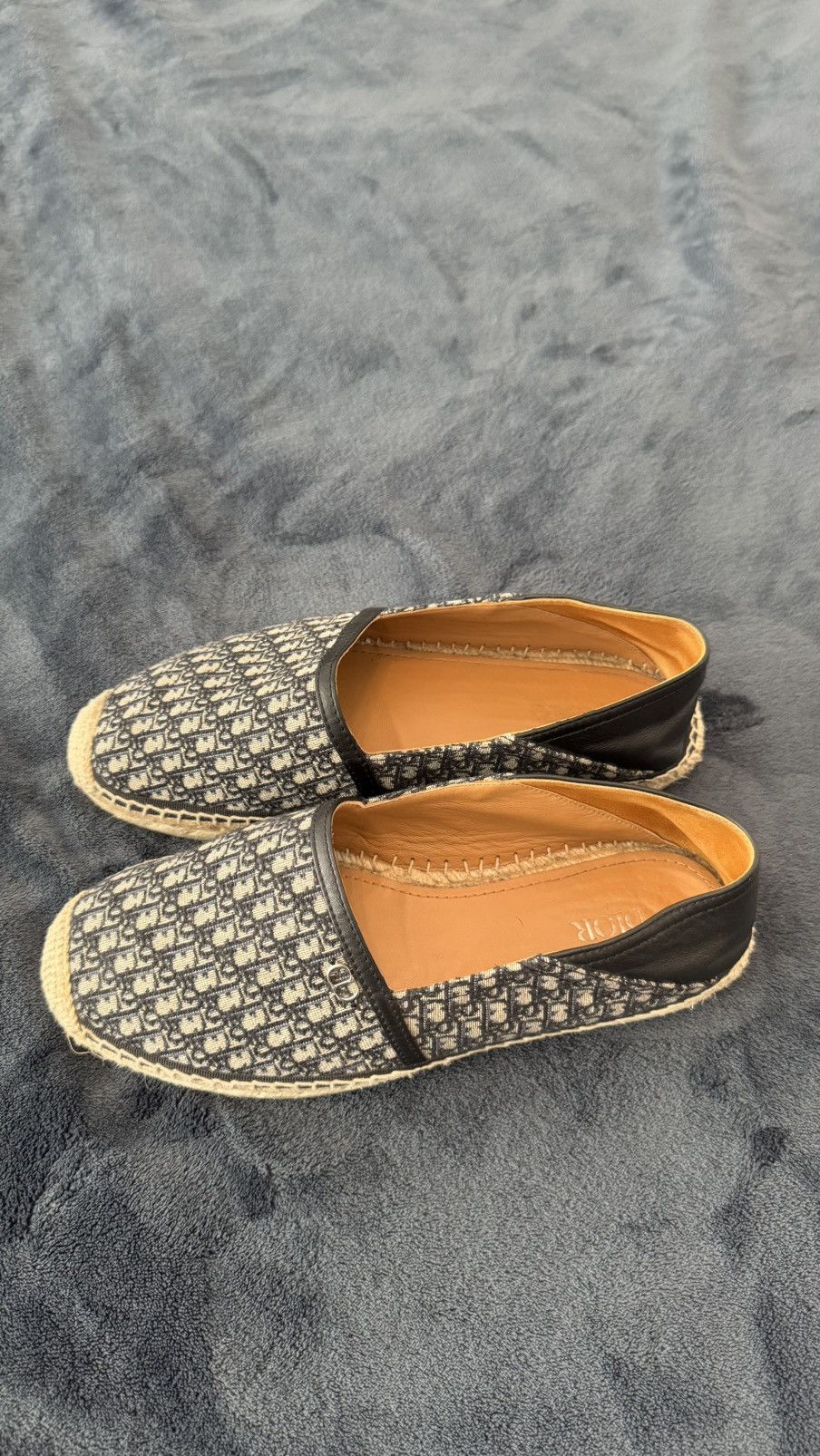 Dior Dior oblique monogram canvas espadrilles - navy/blue Size US 8 / EU 41 - 2 Thumbnail