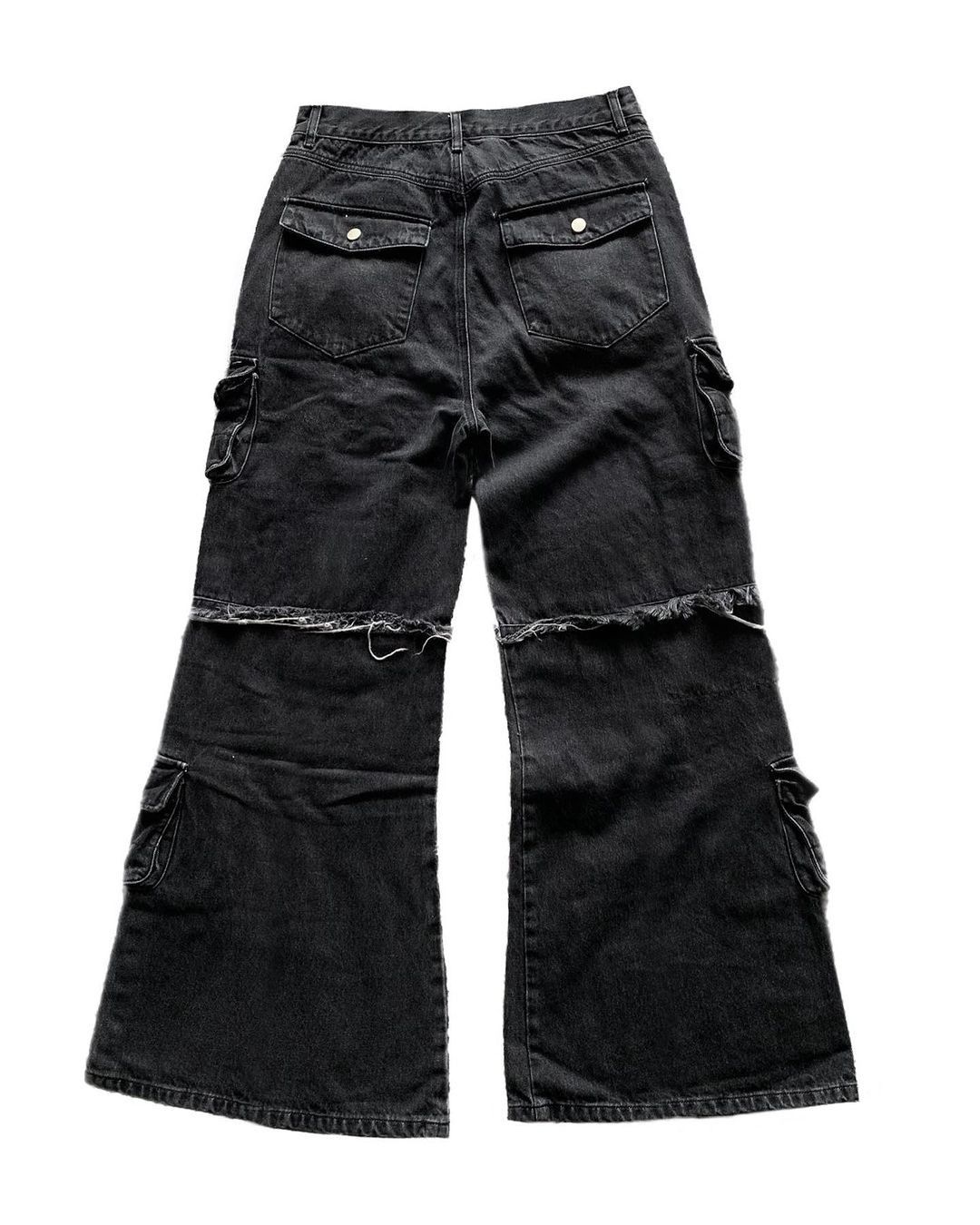 Designer × Japanese Brand Gothic Harajuku Multi - Pocket Y2k Jean Size US 33 - 2 Thumbnail