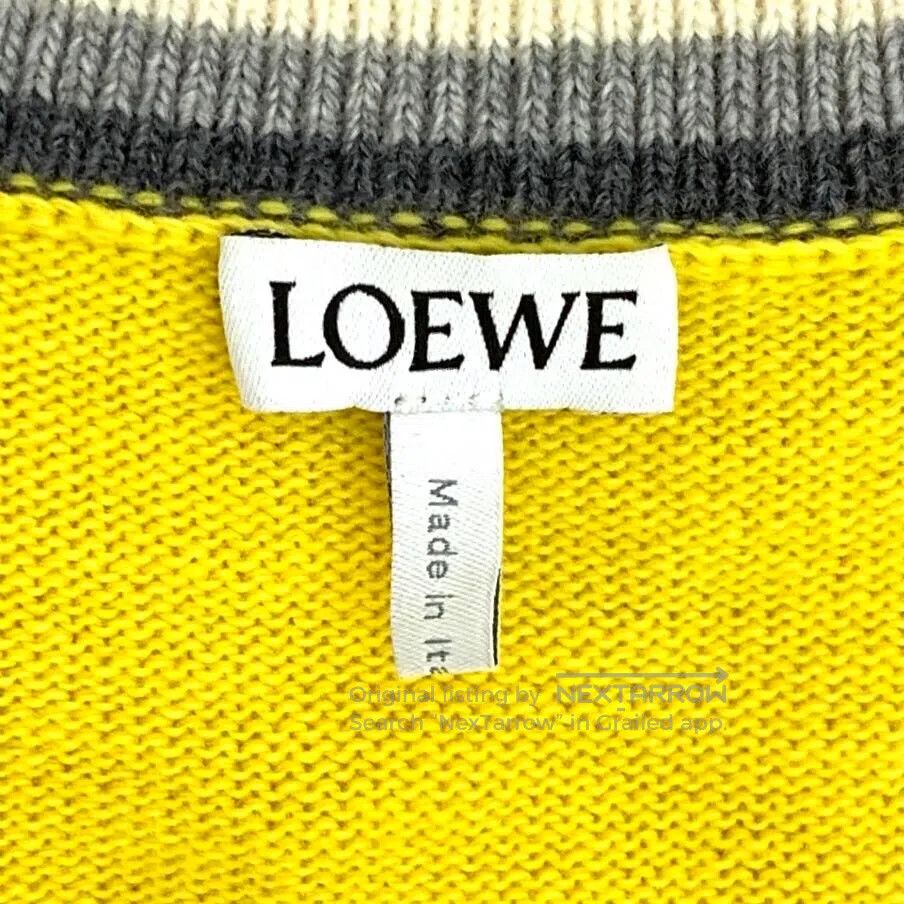 Loewe Loewe Yellow Logo Embroidered Wool V-Neck Single Breasted Size M / US 6-8 / IT 42-44 - 5 Thumbnail