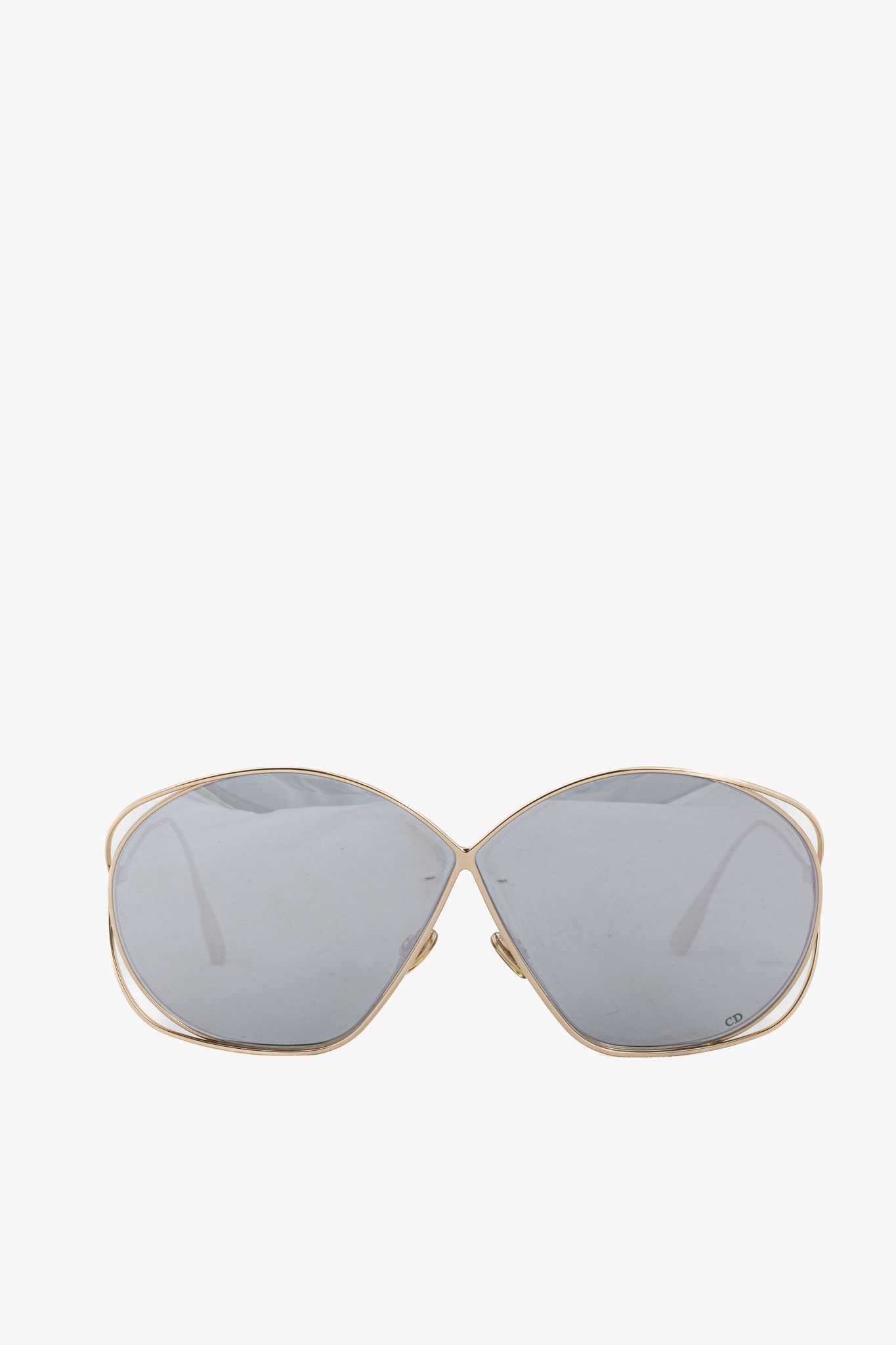 Dior Christian Dior DiorStellaire2 Gold-Tone Butterfly Sunglasses Size ONE SIZE - 2 Thumbnail