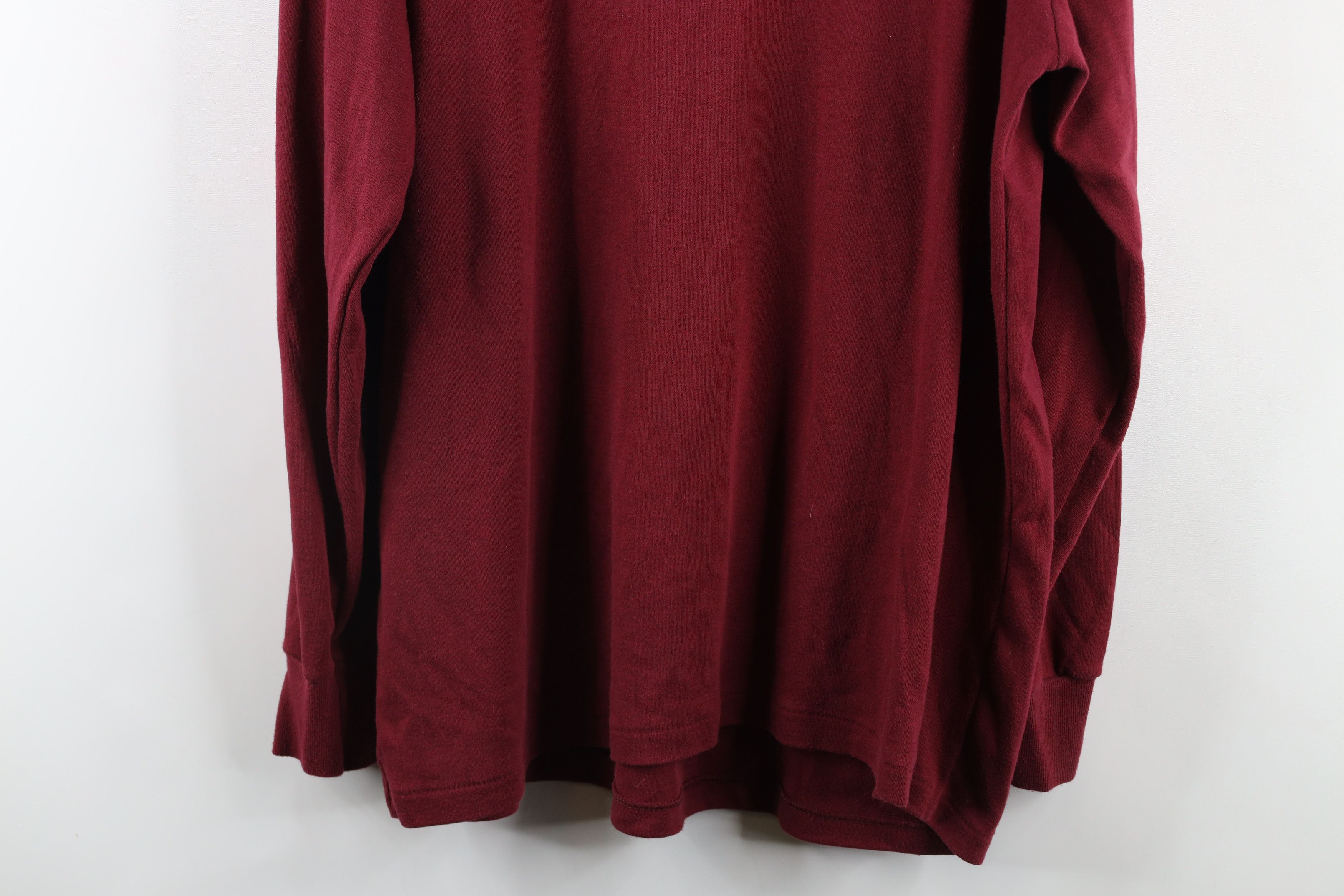 Vintage × Wrangler Vintage 70s Wrangler Long Sleeve Turtleneck T-Shirt Red USA Size US XL / EU 56 / 4 - 9 Thumbnail
