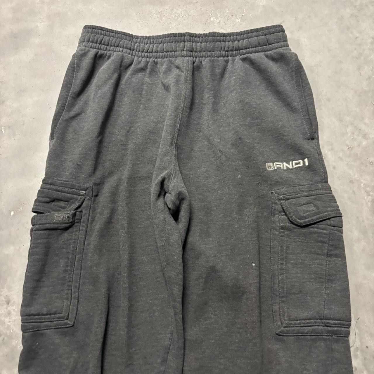 Japanese Brand × Vintage Crazy Vintage Y2K/2000s Dark Grey Skater Essential Cargo Sweatpants! Size US 30 / EU 46 - 3 Thumbnail
