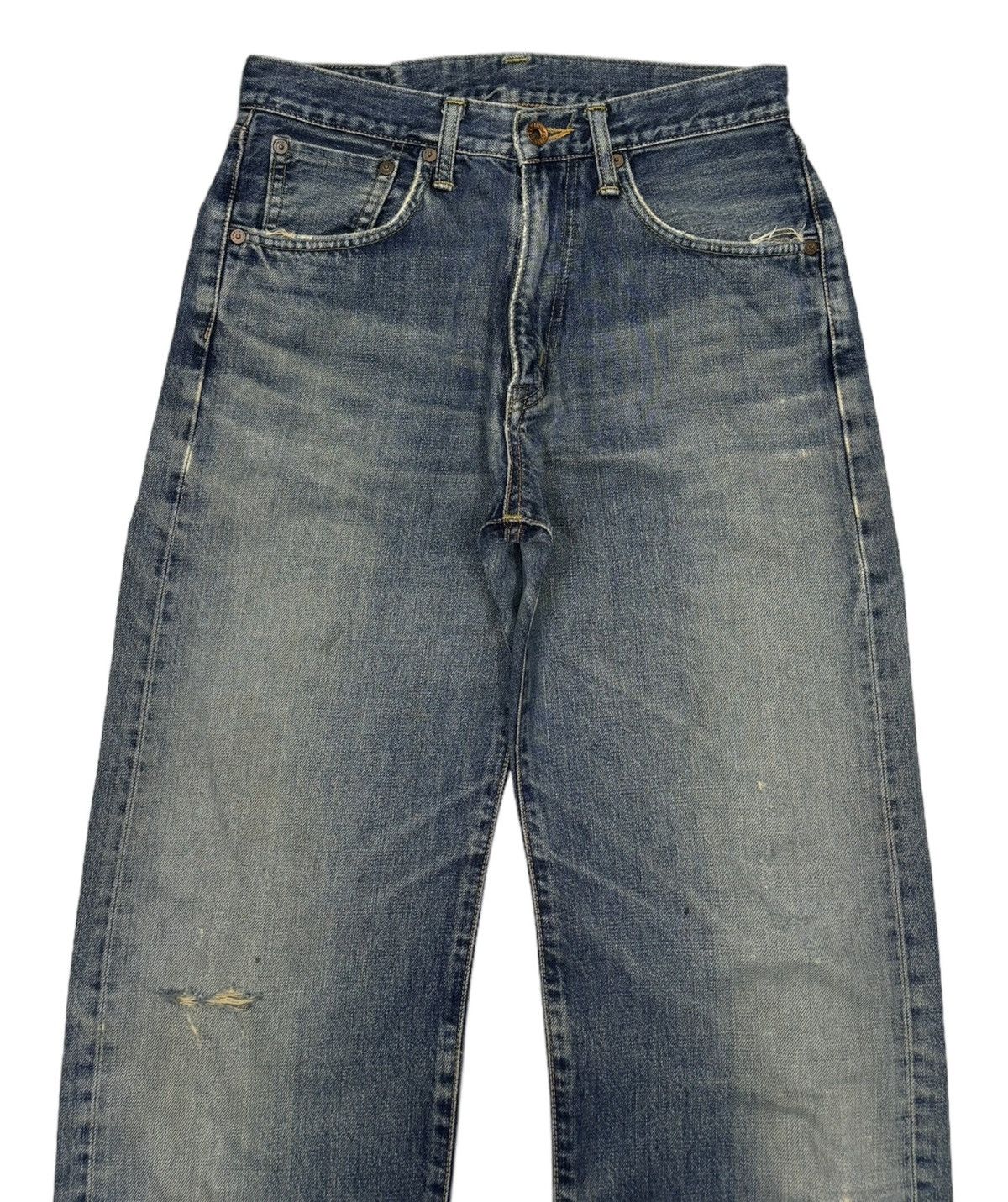 Edwin VINTAGE EDWIN 505x SELVEDGE BAGGY DISTRESS DENIM JEANS Size US 28 / EU 44 - 6 Thumbnail