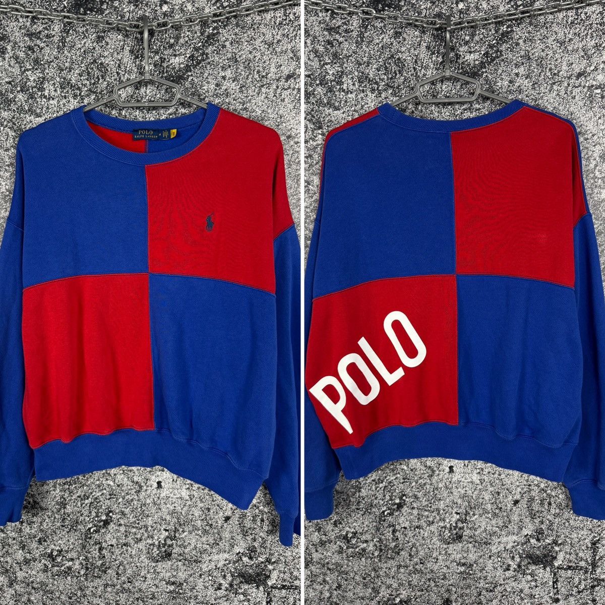 Polo Ralph Lauren Polo Ralph Lauren Colorblock Sweatshirt Spellout Logo Size M Size M / US 6-8 / IT 42-44 - 1 Thumbnail