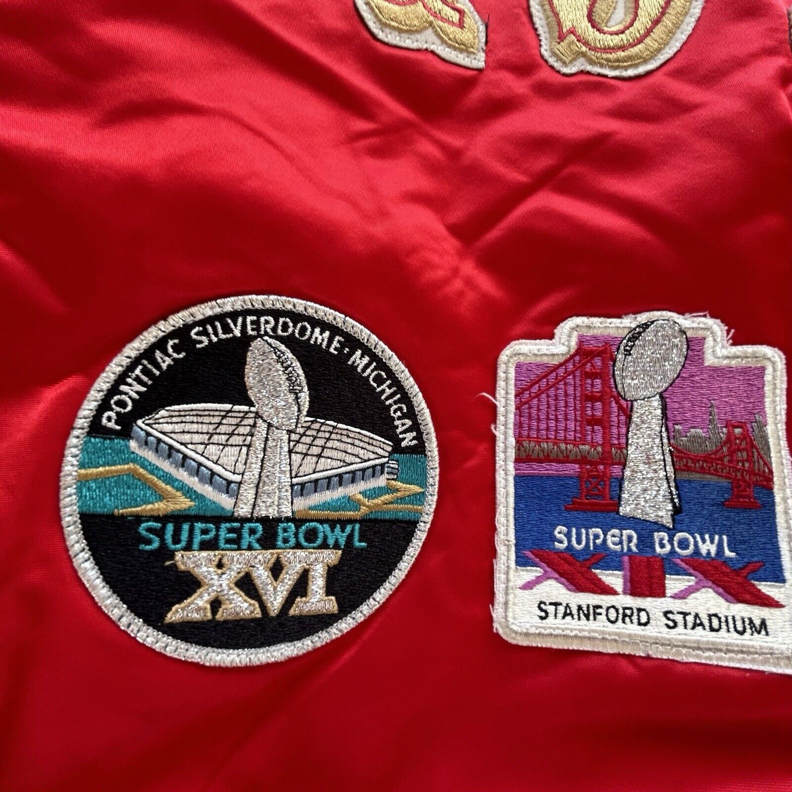 Starter San Francisco 49ers Joe Montana Bomber Jacket Super Bowl Size US XL / EU 56 / 4 - 4 Thumbnail