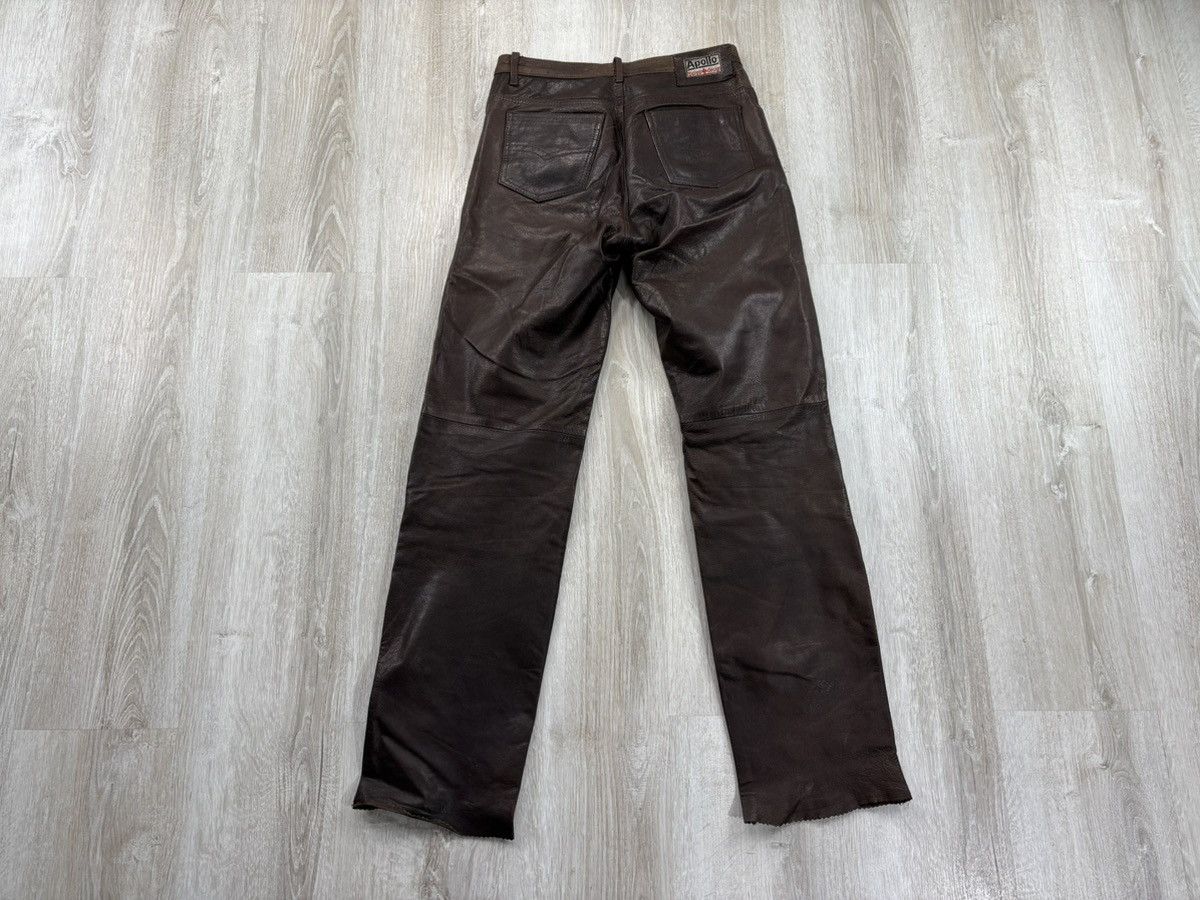 Genuine Leather × Leather × Vintage Womens biker motorcycle leather pants Apollo Size 29 Size 24" / US 00 / IT 34 - 9 Thumbnail