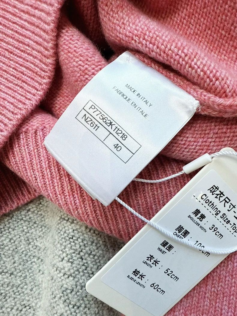 Chanel Chanel 24A pink guitar badge round-neck knitted sweater Size S / US 4 / IT 40 - 6 Thumbnail
