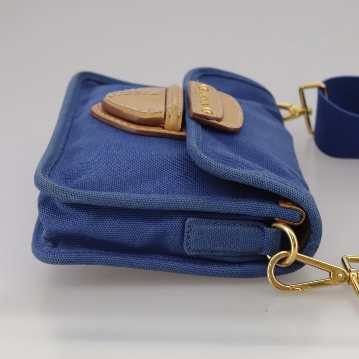 Prada PRADA Shoulder Bag Canvas Blue Size ONE SIZE - 4 Thumbnail