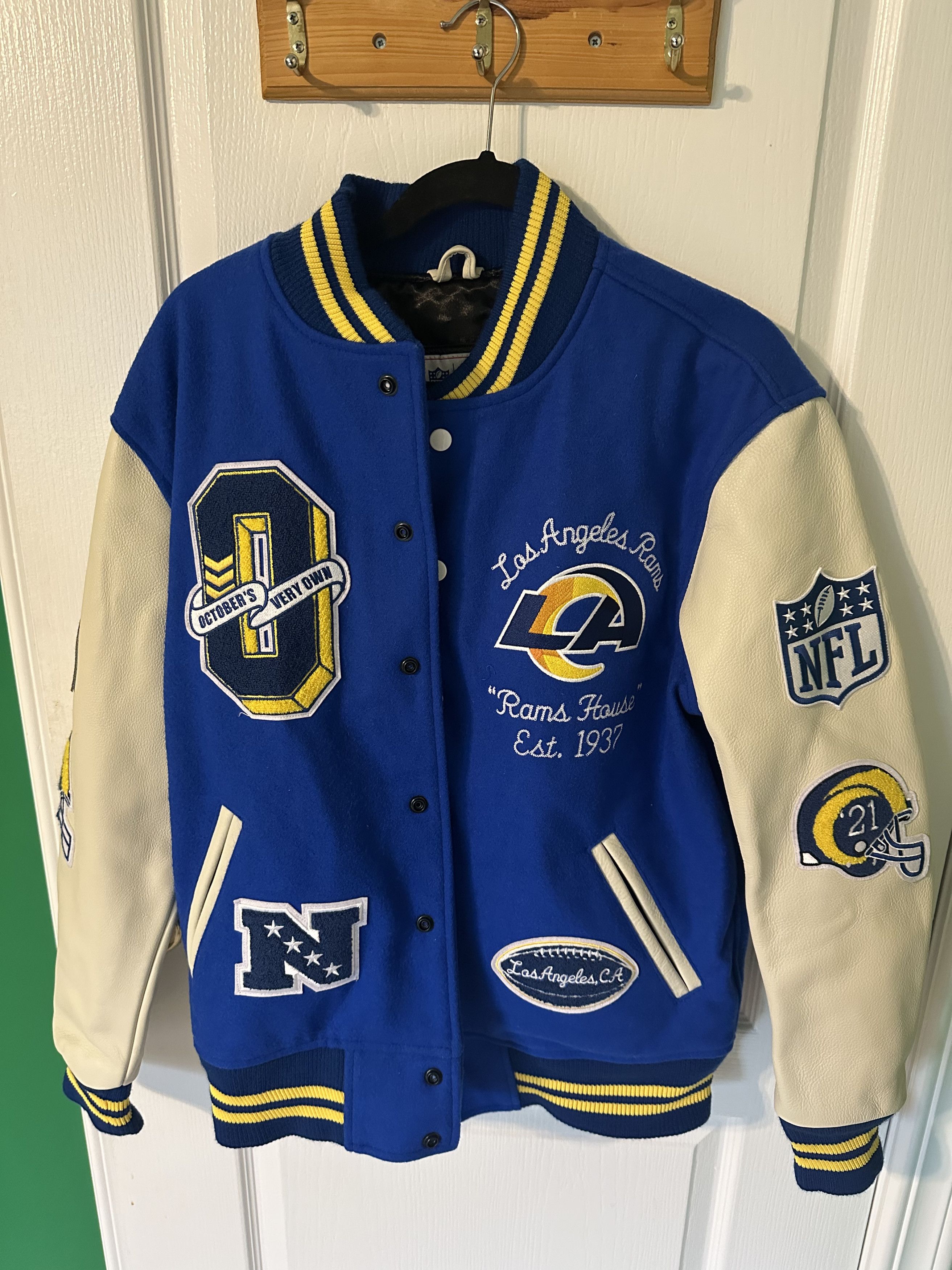 OVO X NFL LA RAMS Varsity Jacket size Medium