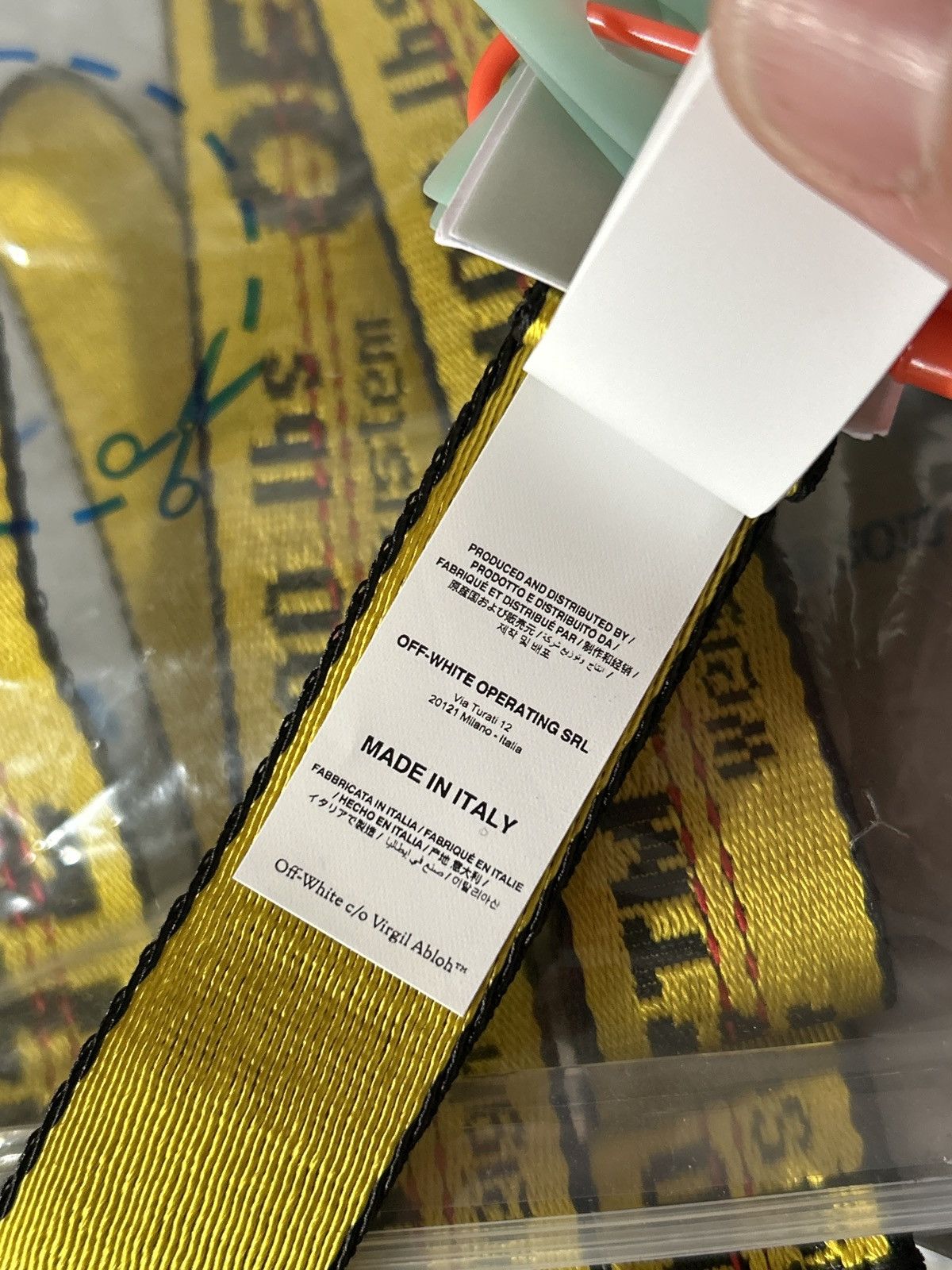Off-White Off-White Mini Industrial Belt “yellow and black” Size ONE SIZE - 5 Thumbnail
