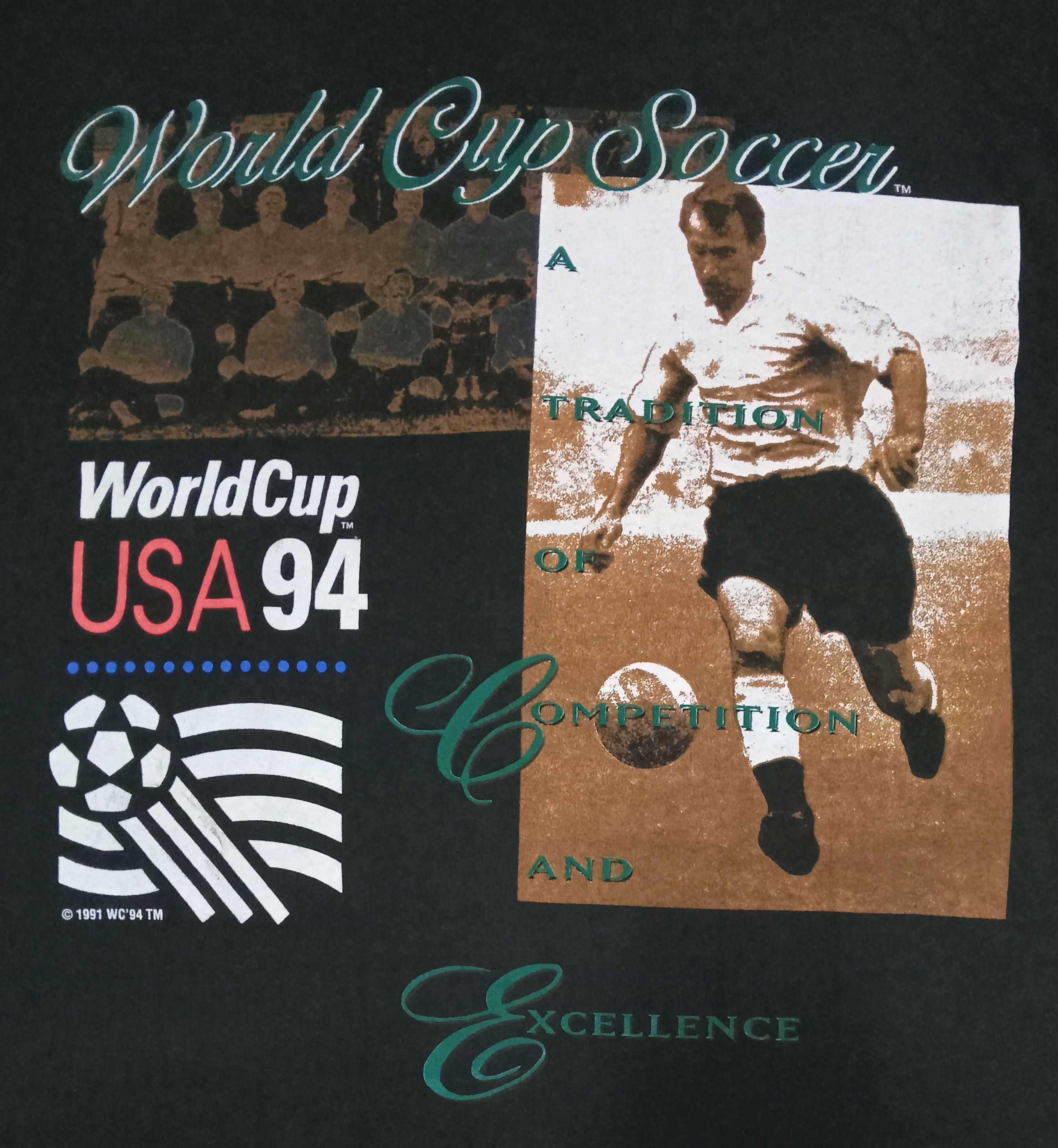 Vintage Vintage World Cup USA 94 Rare Design T Shirt Size US L / EU 52-54 / 3 - 6 Thumbnail