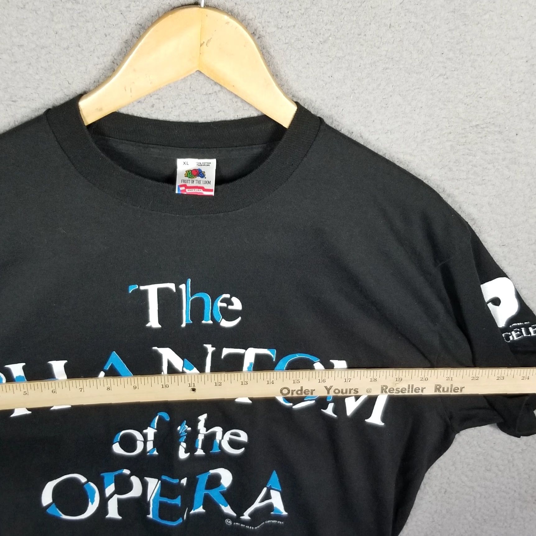 Vintage VINTAGE Phantom of the Opera T-Shirt XL Men Gothic Horror Retro Cotton Black 80s 90s Movie Logo Graphic Size US XL / EU 56 / 4 - 6 Thumbnail