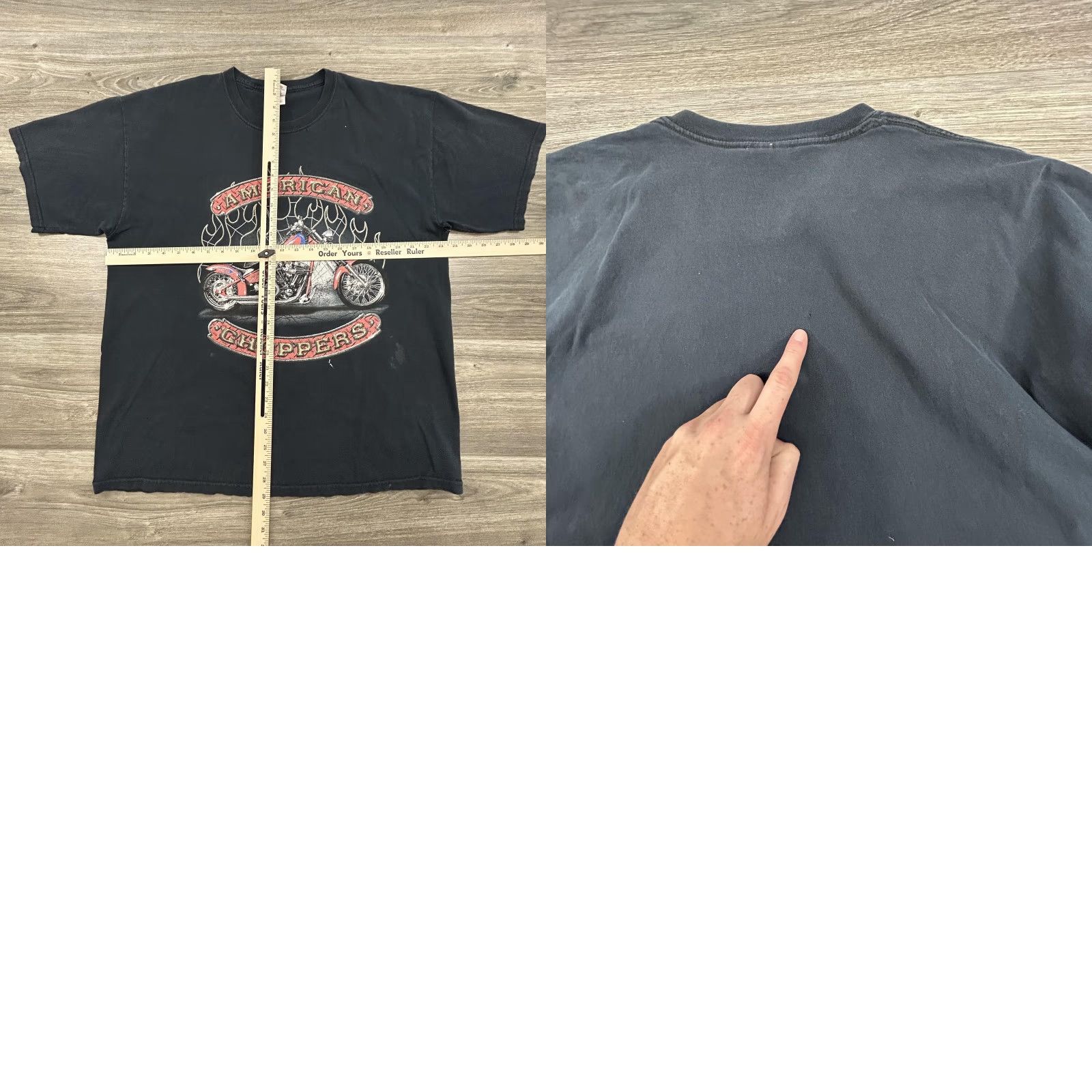 Gildan VINTAGE American Choppers Shirt Mens XL Black Motorcycle Biker Graphic T-Shirt Tee Size US XL / EU 56 / 4 - 8 Thumbnail