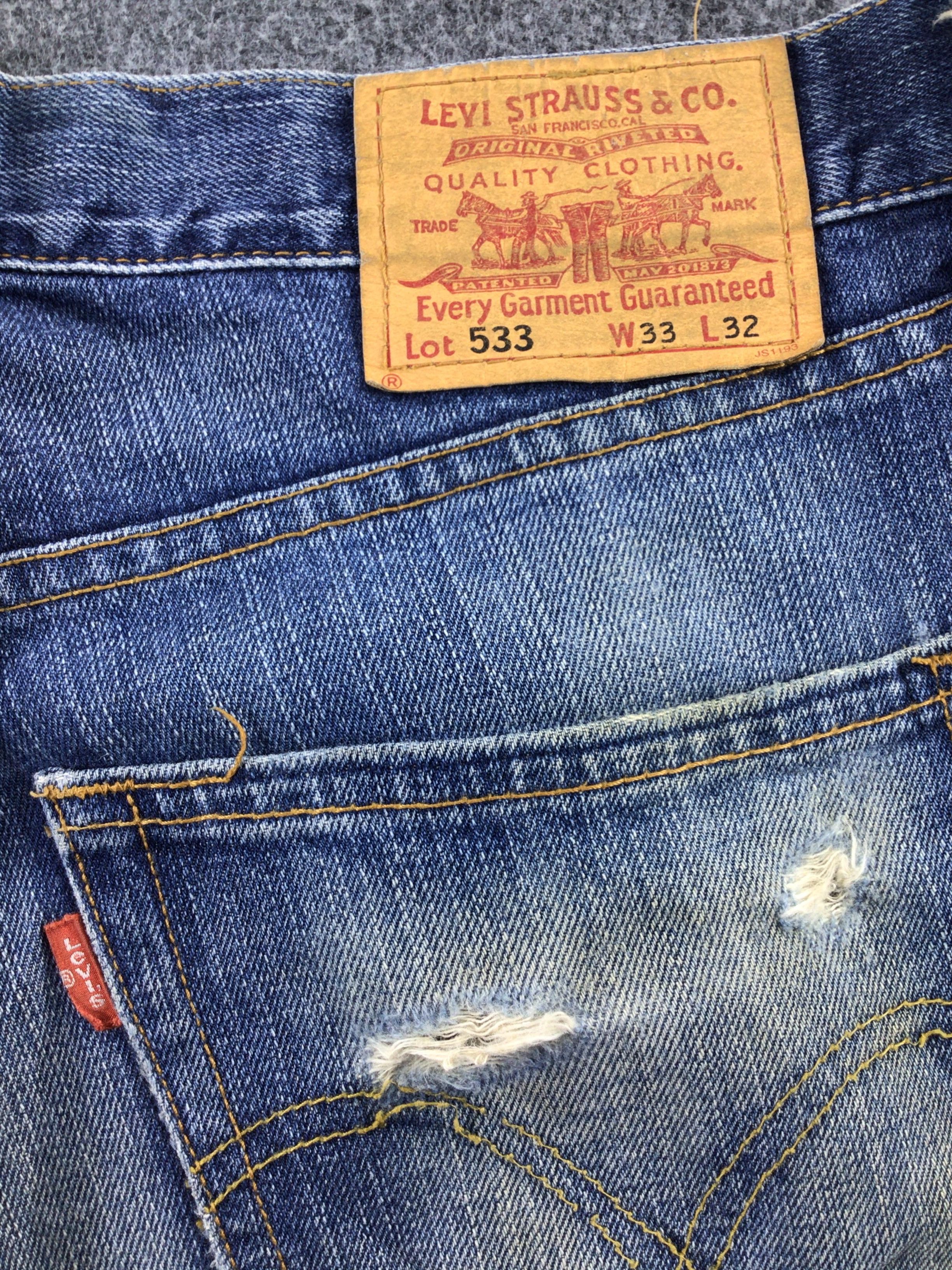 Levi's Vintage Distress Levis 533 Jeans-JM389 Size US 34 / EU 50 - 6 Thumbnail