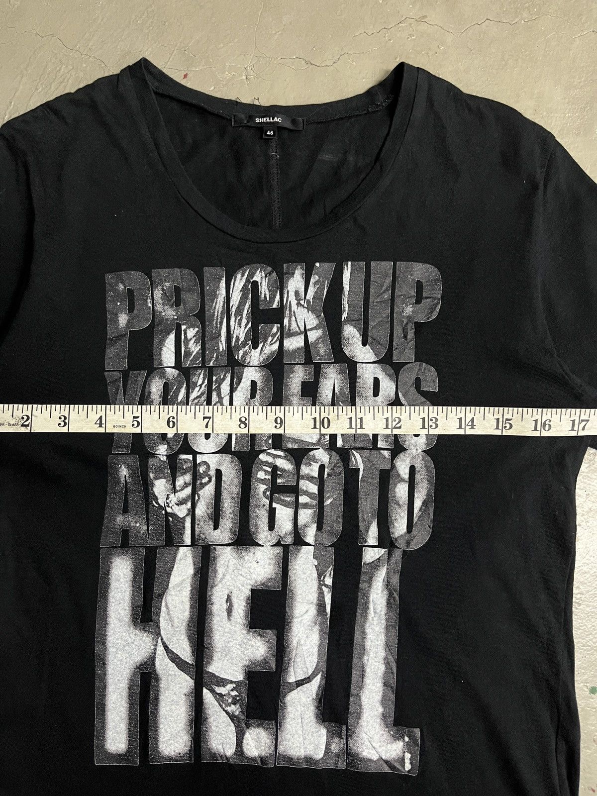 KMRii Shellac Naked Women Poem LGB Punk Vkei Style Graphic Tee Size US S / EU 44-46 / 1 - 6 Thumbnail