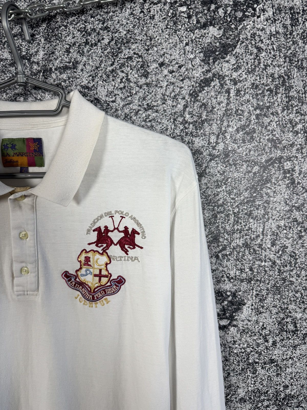 La Martina Vintage La Martina Long Sleeve Polo Shirt Crest Logo Size L Size US L / EU 52-54 / 3 - 2 Thumbnail