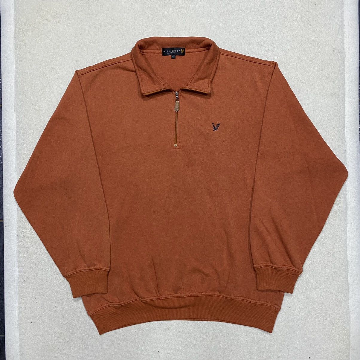 Japanese Brand × Lyle & Scott LYLE & SCOTT Embroidered Logo 1/4 Zipper Sweatshirt Size US XL / EU 56 / 4 - 1 Thumbnail