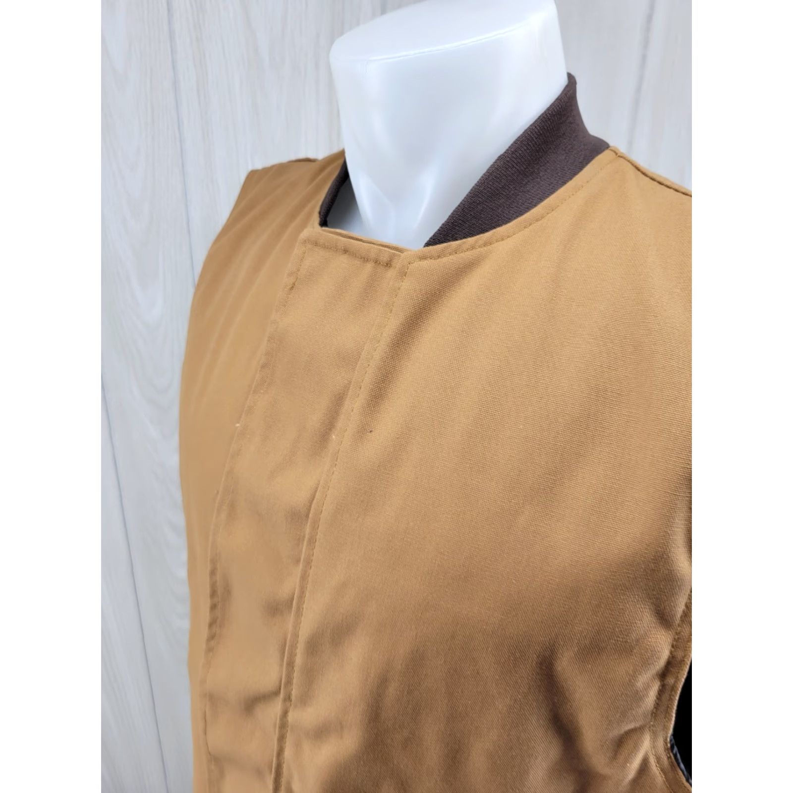 Red Kap VINTAGE Red Kap Men's Vest Canvas Tan Brown Quilted Snap Size US M / EU 48-50 / 2 - 3 Thumbnail