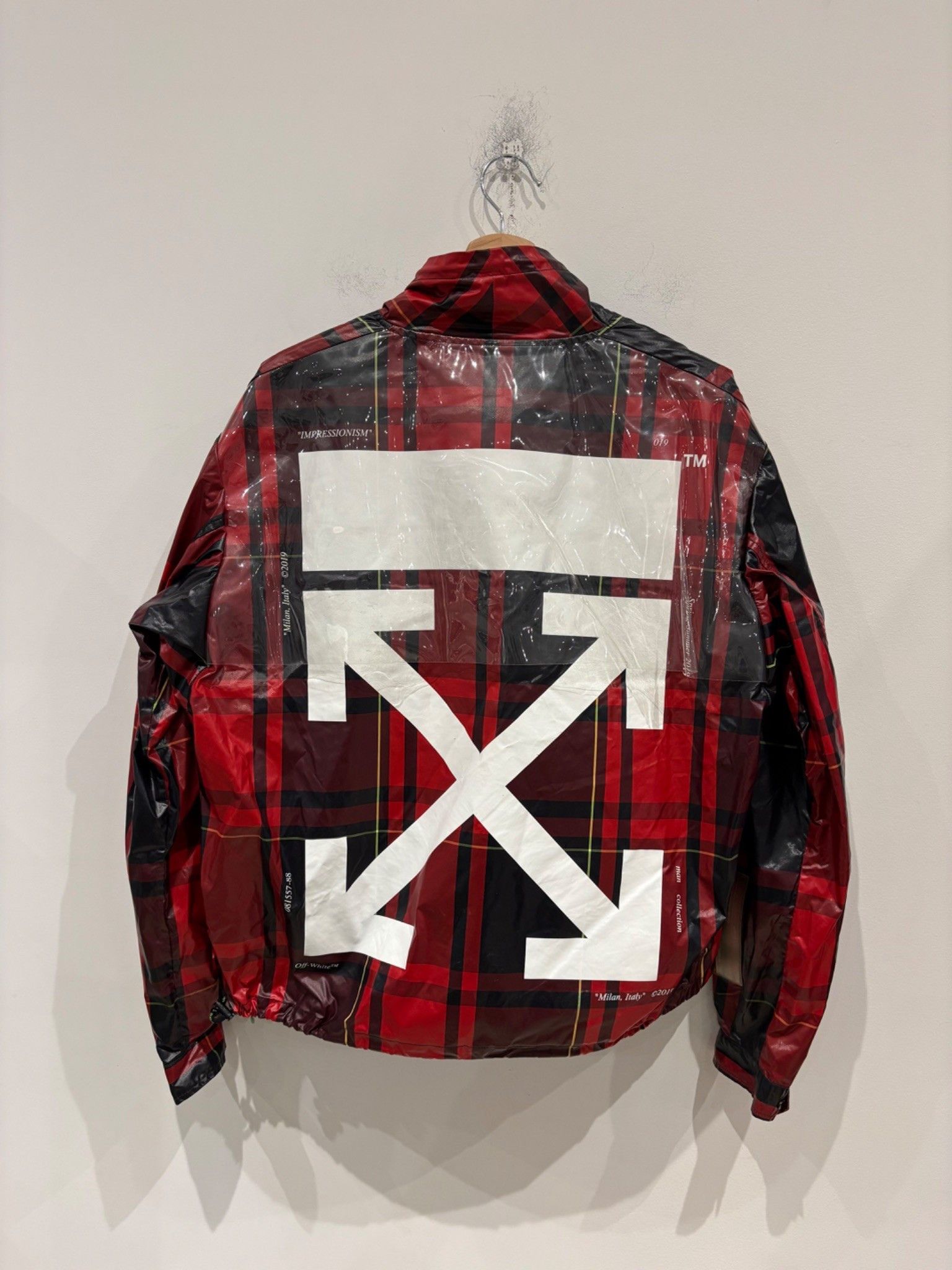 Off-White Off-White Checked Half Zip Anorak Red/Black/Green Size US L / EU 52-54 / 3 - 6 Thumbnail