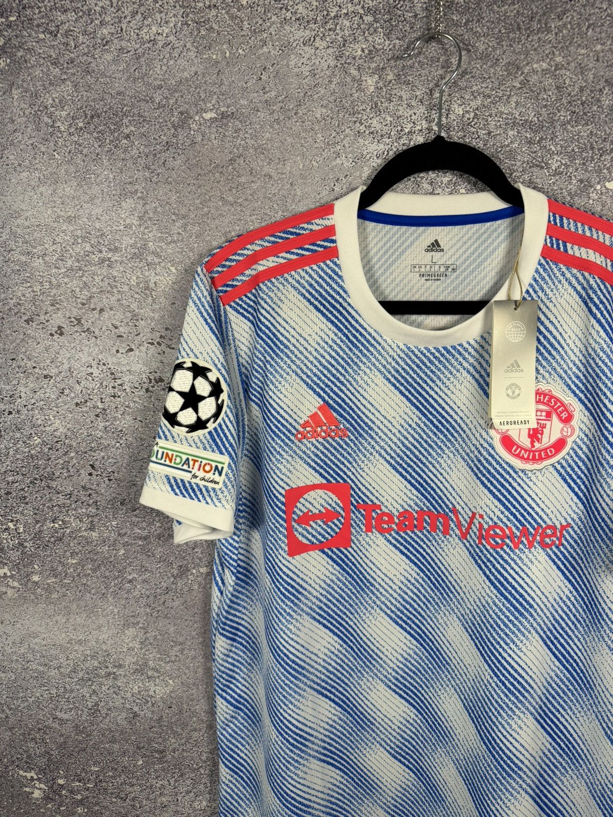 Adidas × Vintage NWT CAVANI Manchester United 2021/22 Away Adidas Jersey Size US L / EU 52-54 / 3 - 4 Thumbnail
