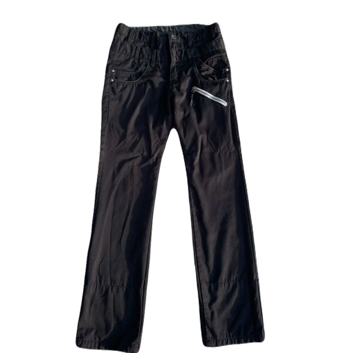If Six Was Nine 2000s Japanese archive Vkei Zip Gimmic Double Waist Pants Size US 29 - 2 Thumbnail