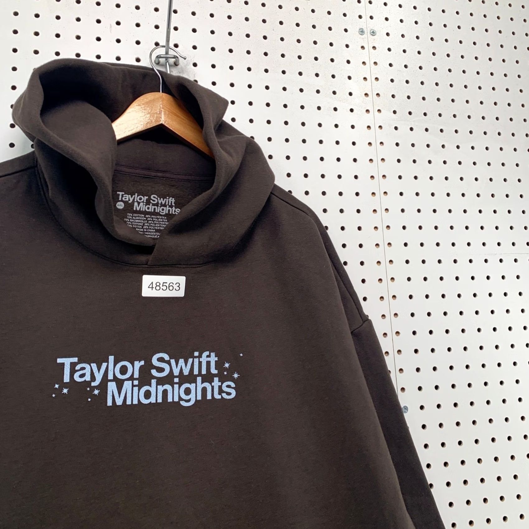 Vintage Taylor Swift Midnights Hoodie Mens 4XL Brown 20s Album Merch Pullover Sweatshirt Size US XXL / EU 58 / 5 - 6 Thumbnail