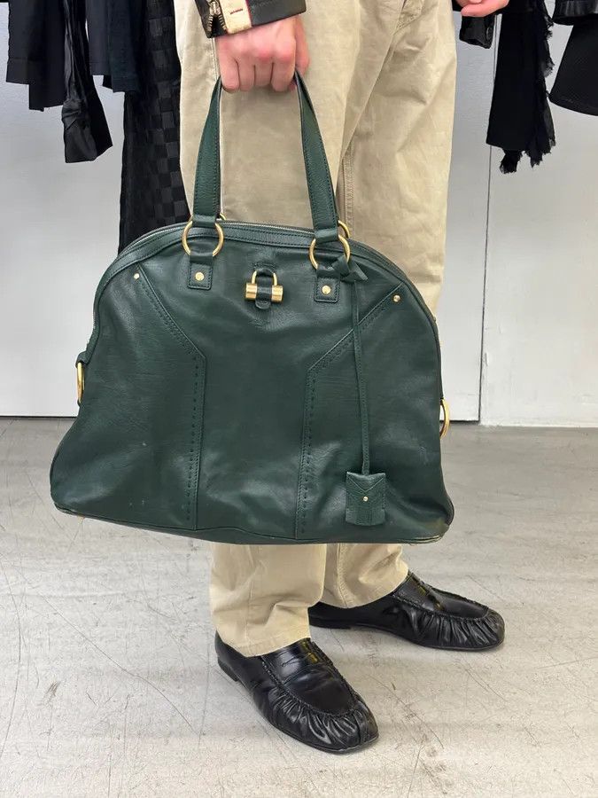 Yves Saint Laurent AW2008 Yves Saint Laurent Muse Dark Green Leather Handle Bag Size ONE SIZE - 3 Thumbnail